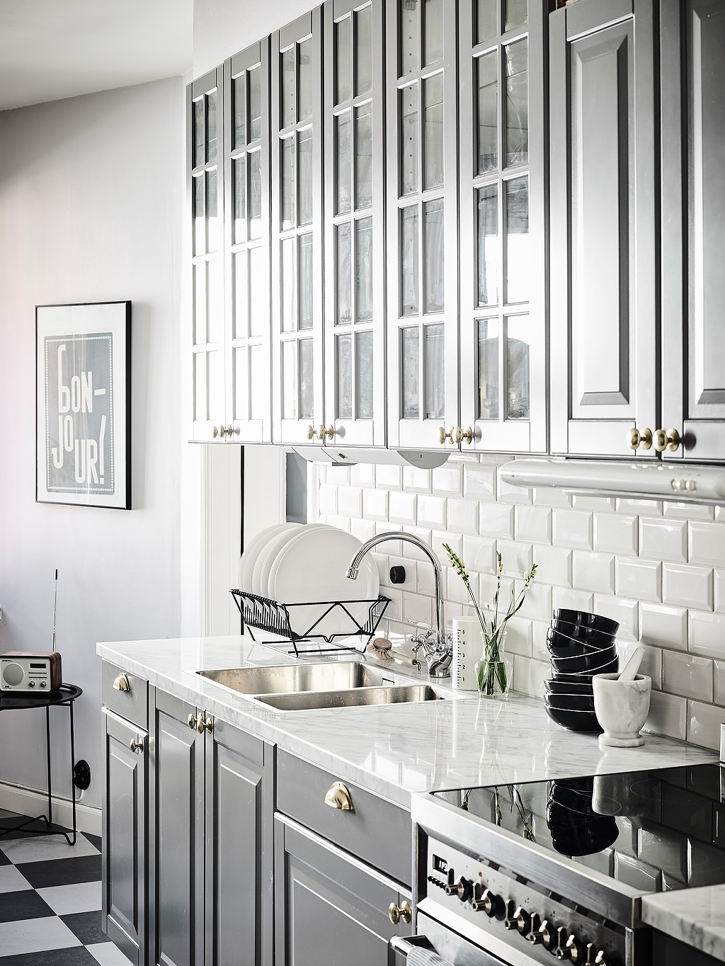 Cuisine à damier pour appartement vintage planete deco a homes world
