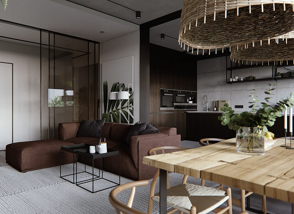 Un appartement sombre et design