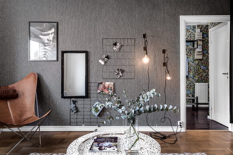 Un grand studio design, gris et graphique