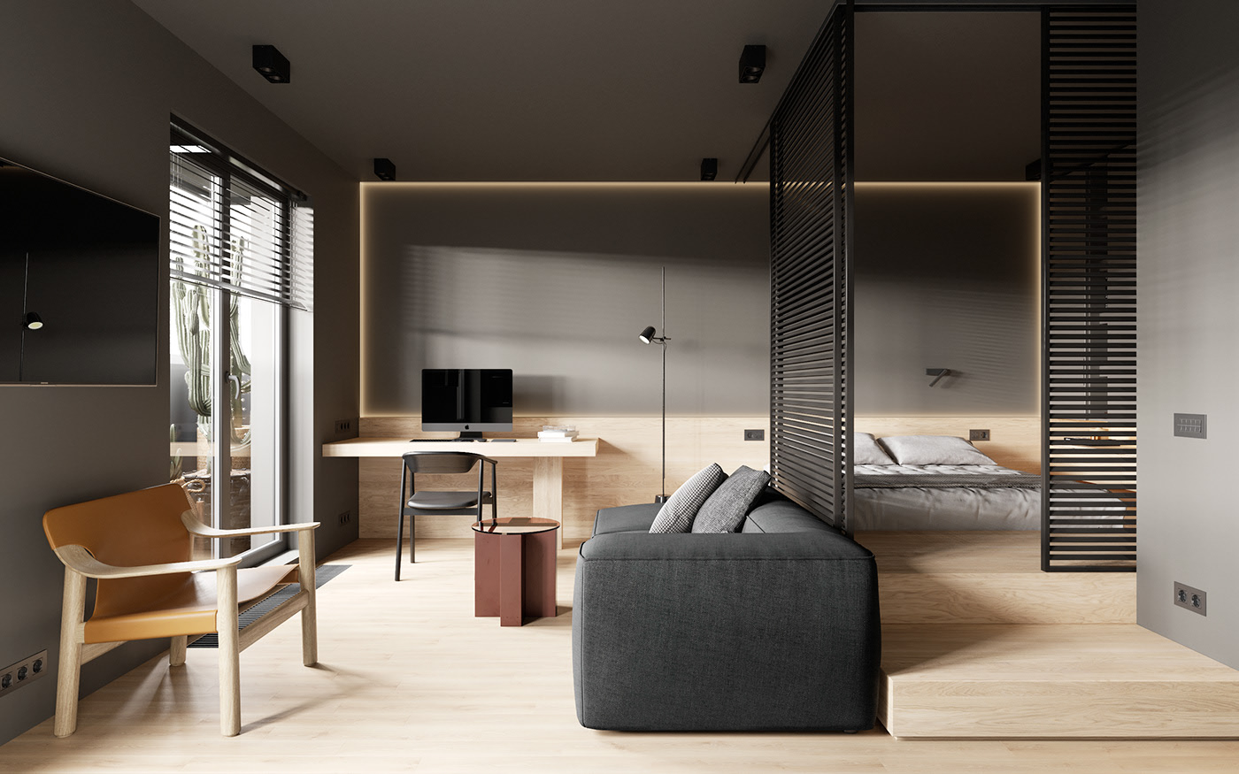 Un studio de 38m2 à l'aménagement parfait par Cartelle Design