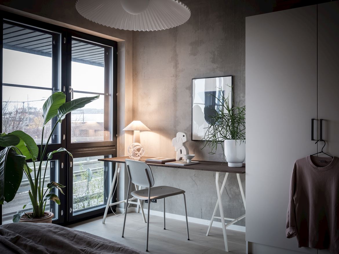 Un appartement de 46m2 à la décoration béton