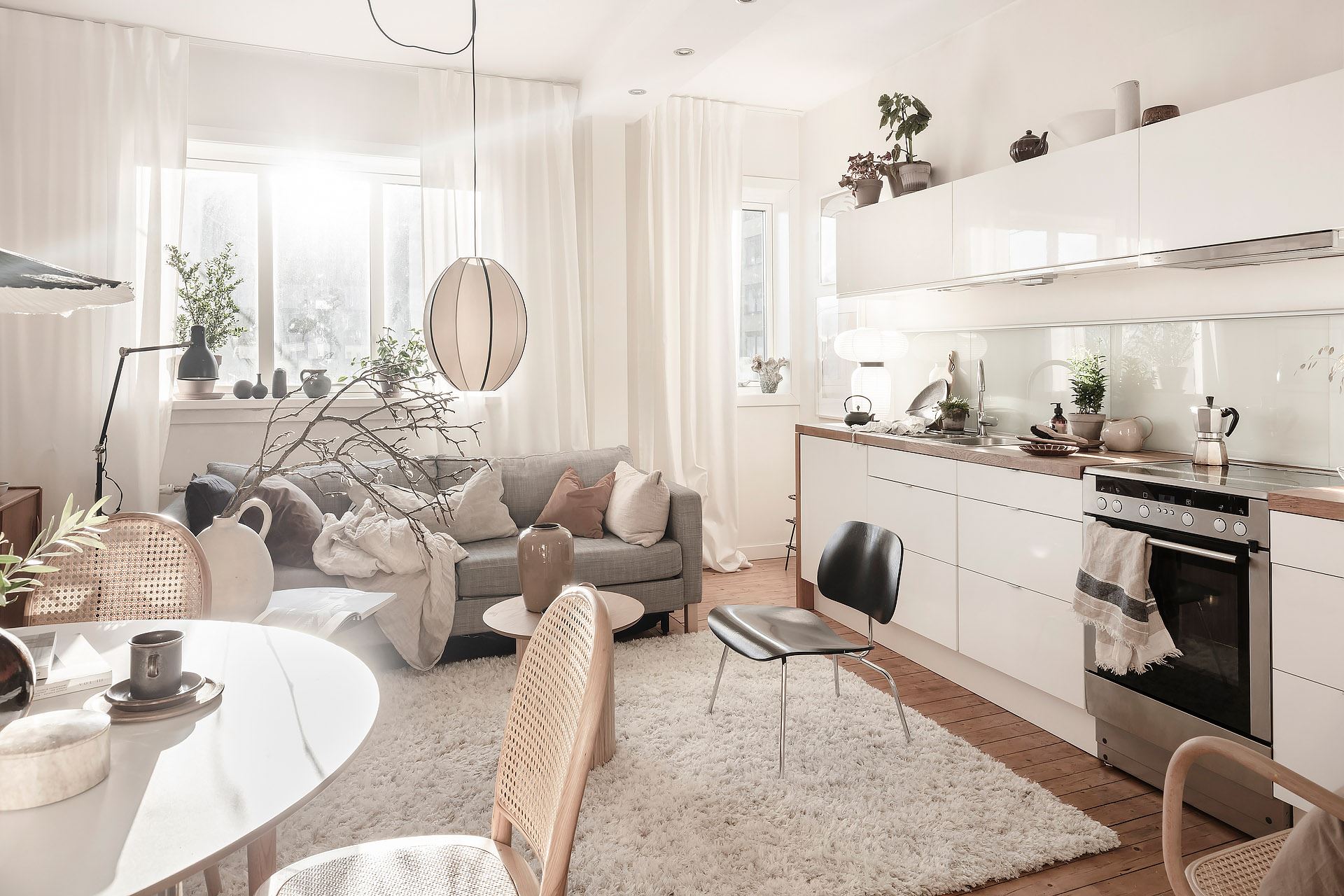 Un appartement de trois pièces réussi dans seulement 40m2