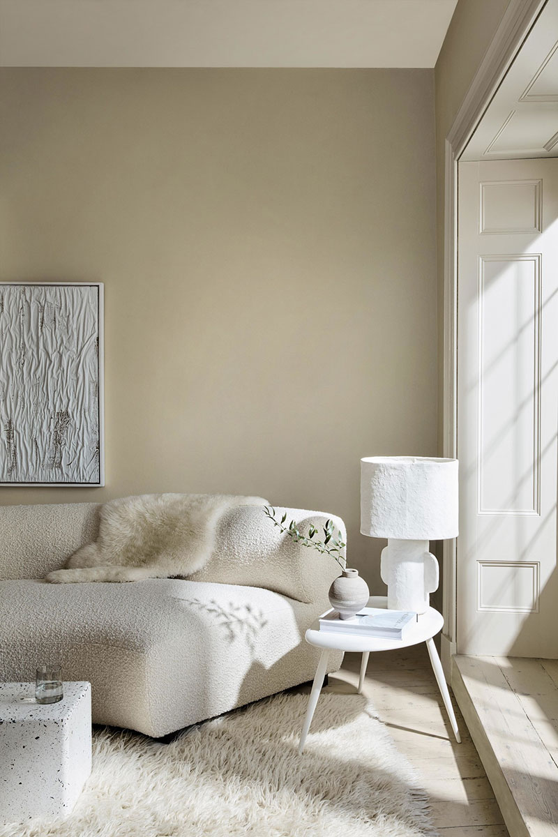 salon décoration blanche et beige
