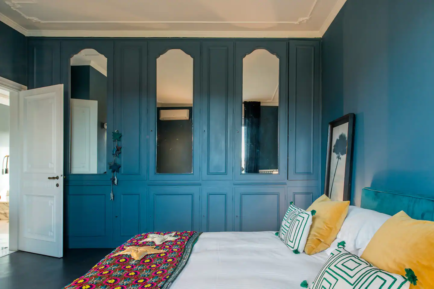 chambre décoration bleue