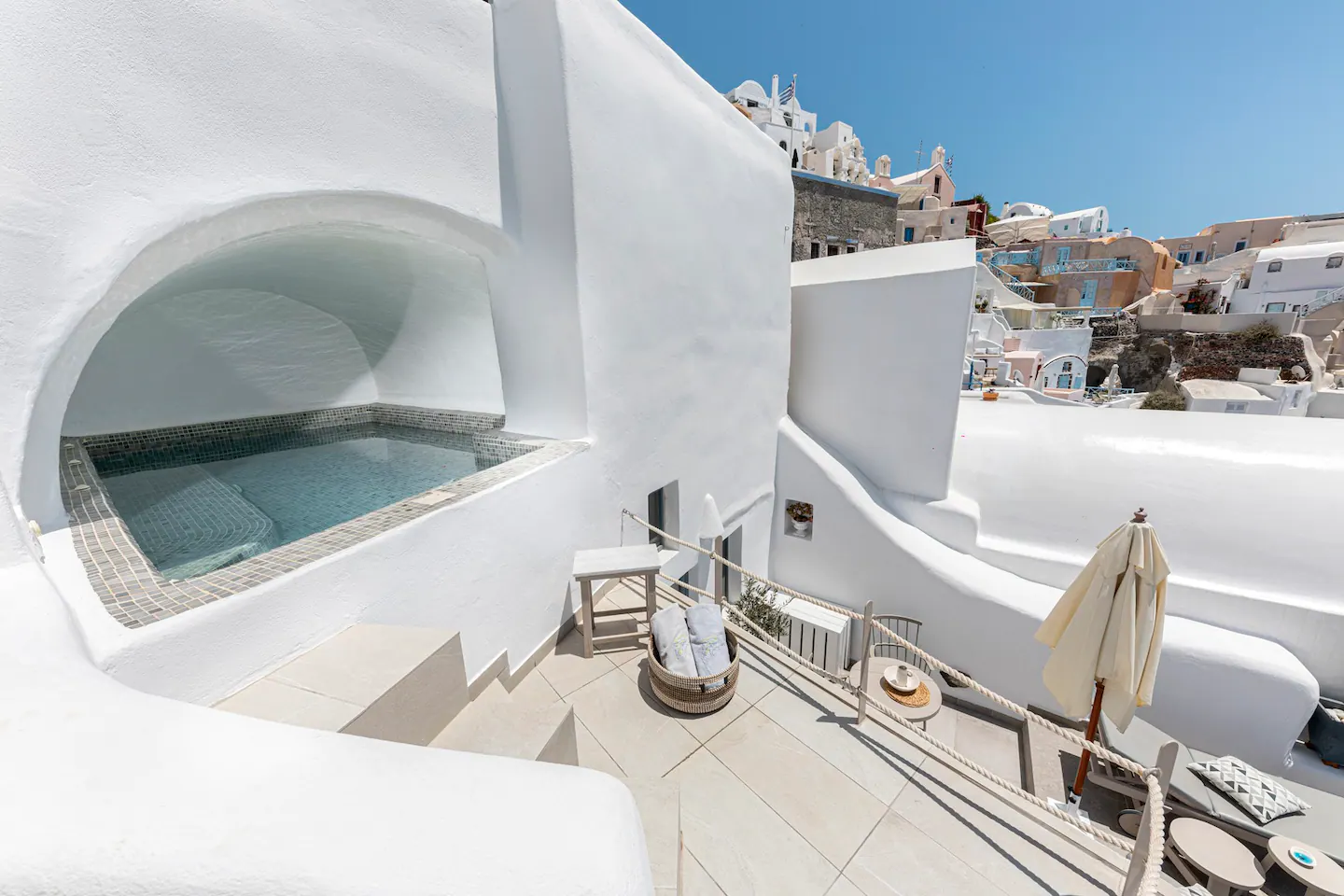 terrasse maison Grèce design organique