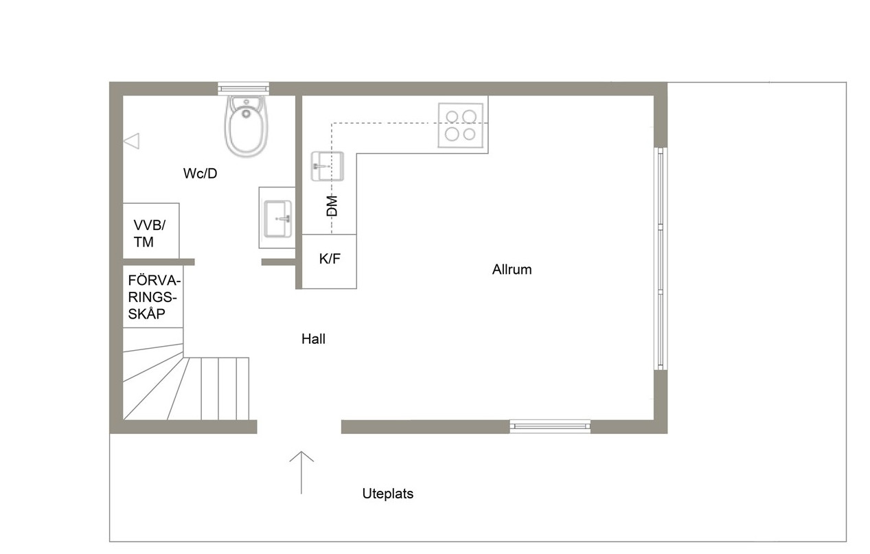 plan mini maison de 25m2