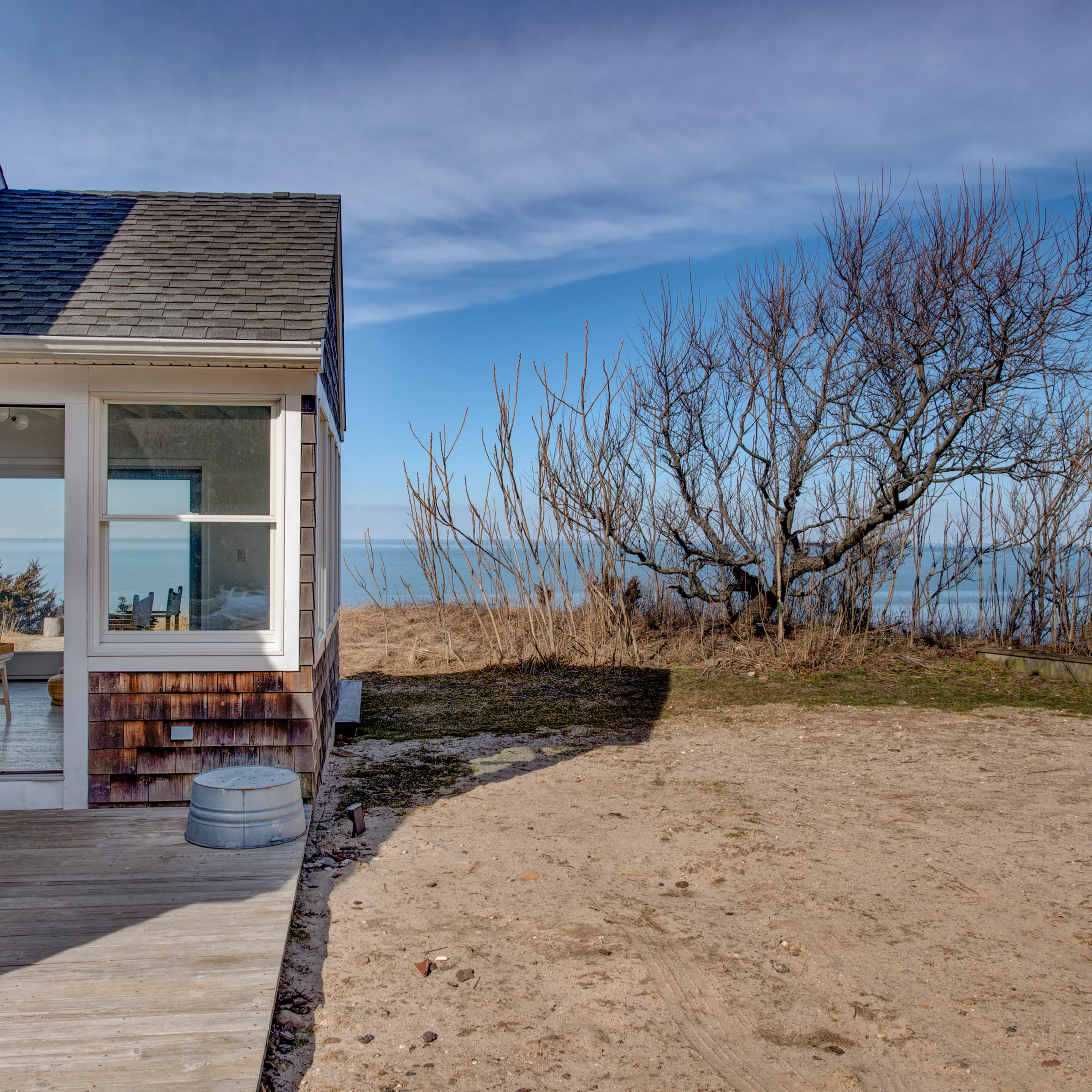 façade maison au bord de l'océan Hamptons