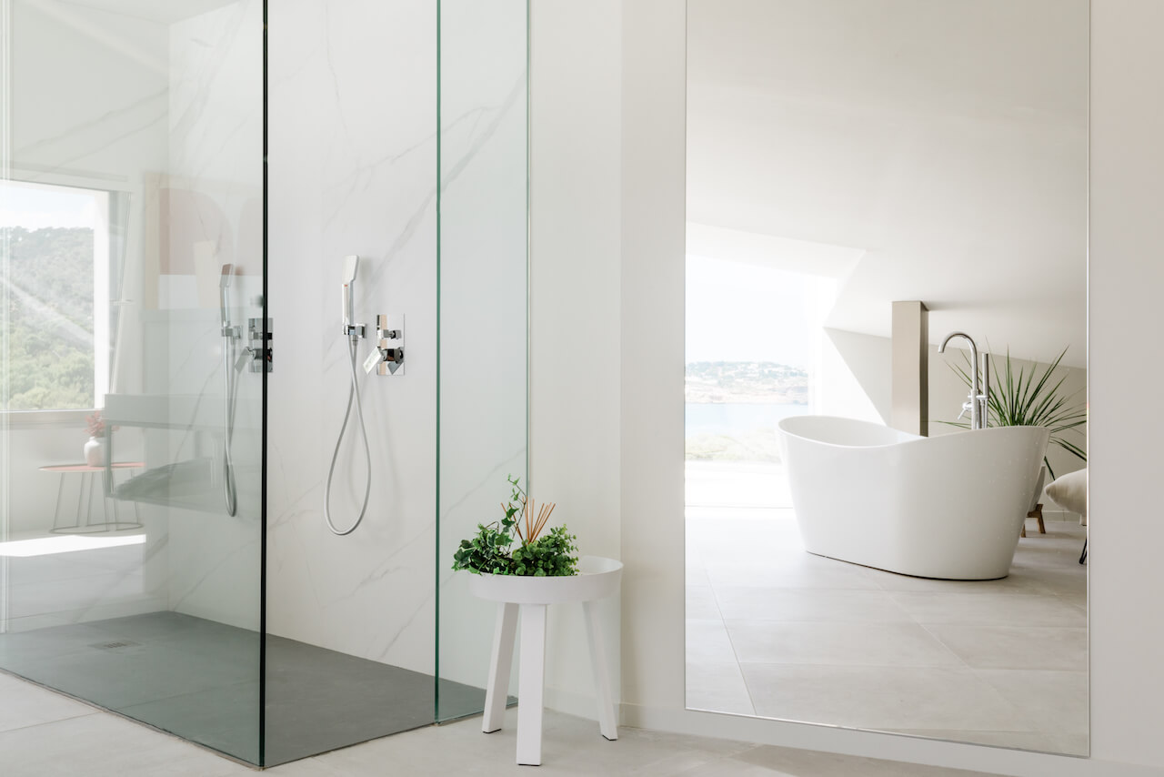 salle de bain blanche design