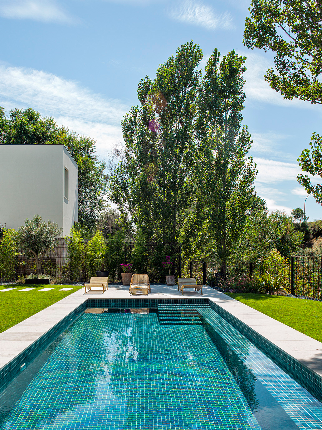 jardin maison avec piscine