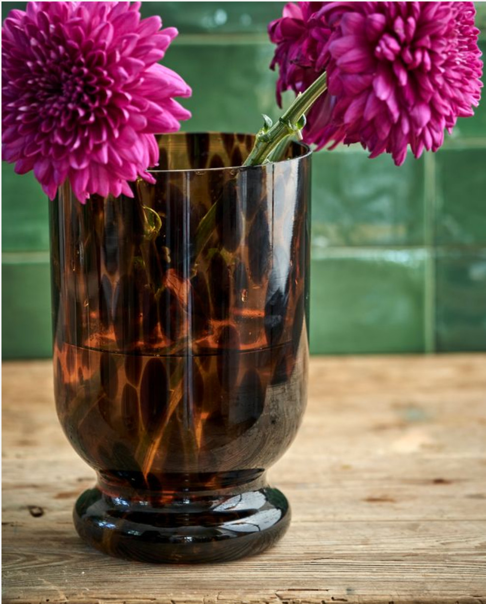 vase verre brun design