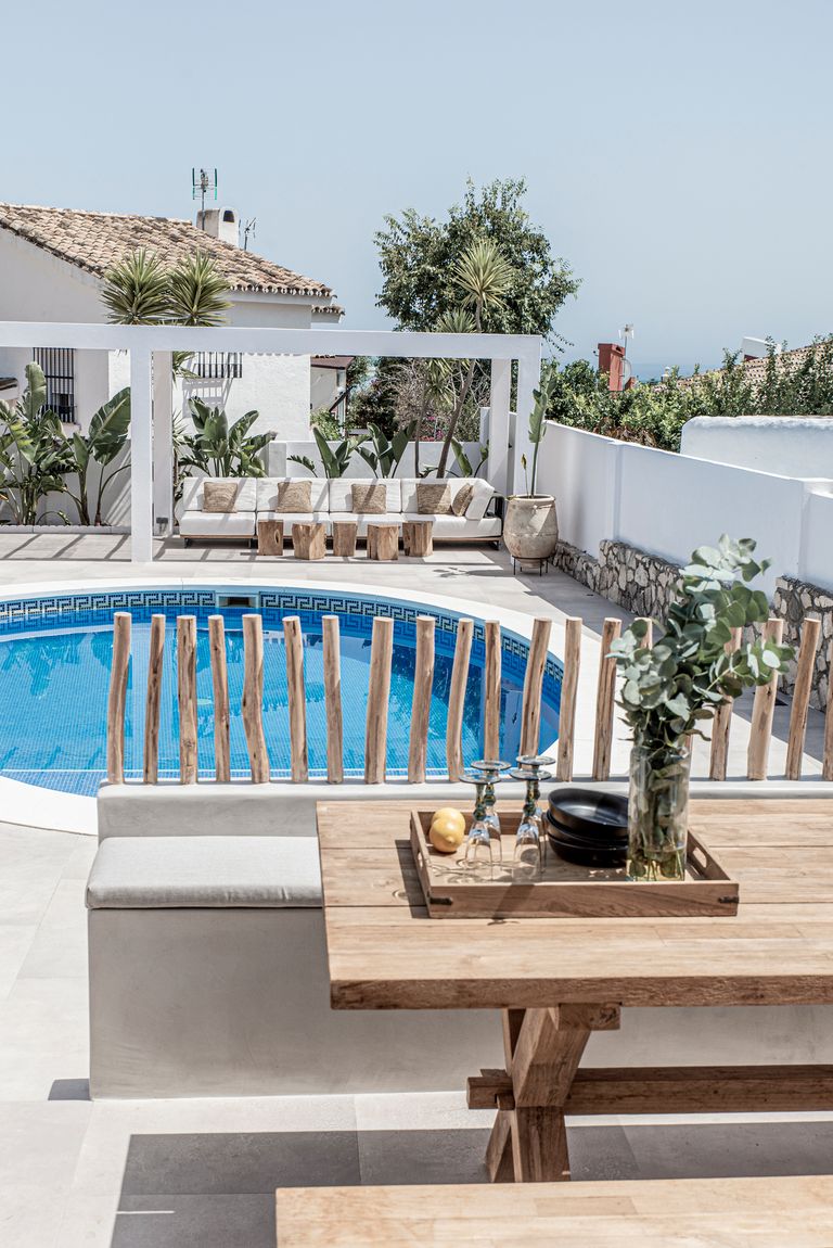 jardin avec piscine maison Espagne