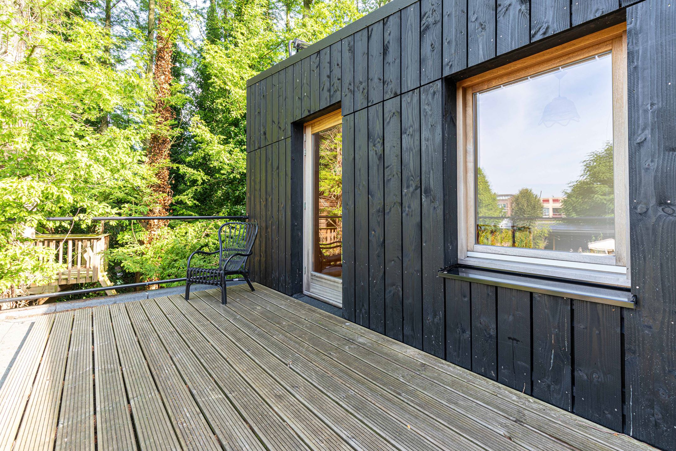 terrasse bois maison en bois noir