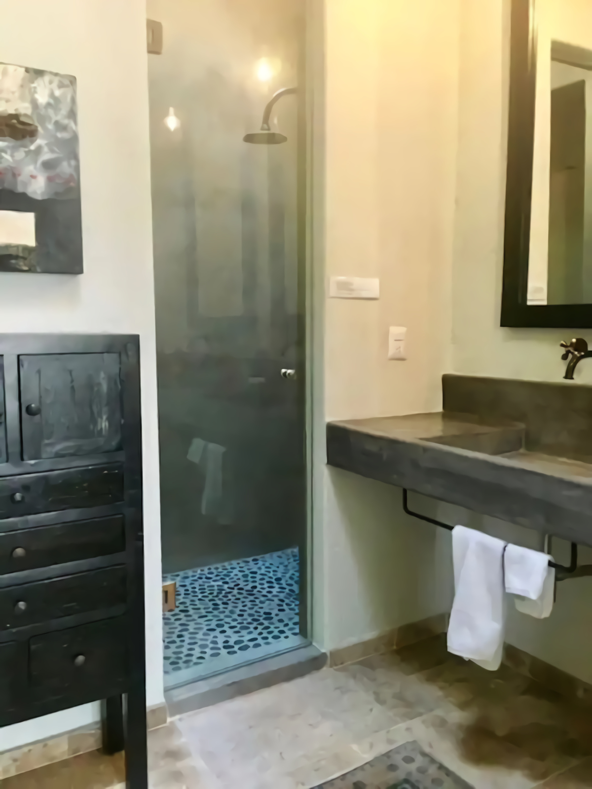 salle de bain vasque en béton