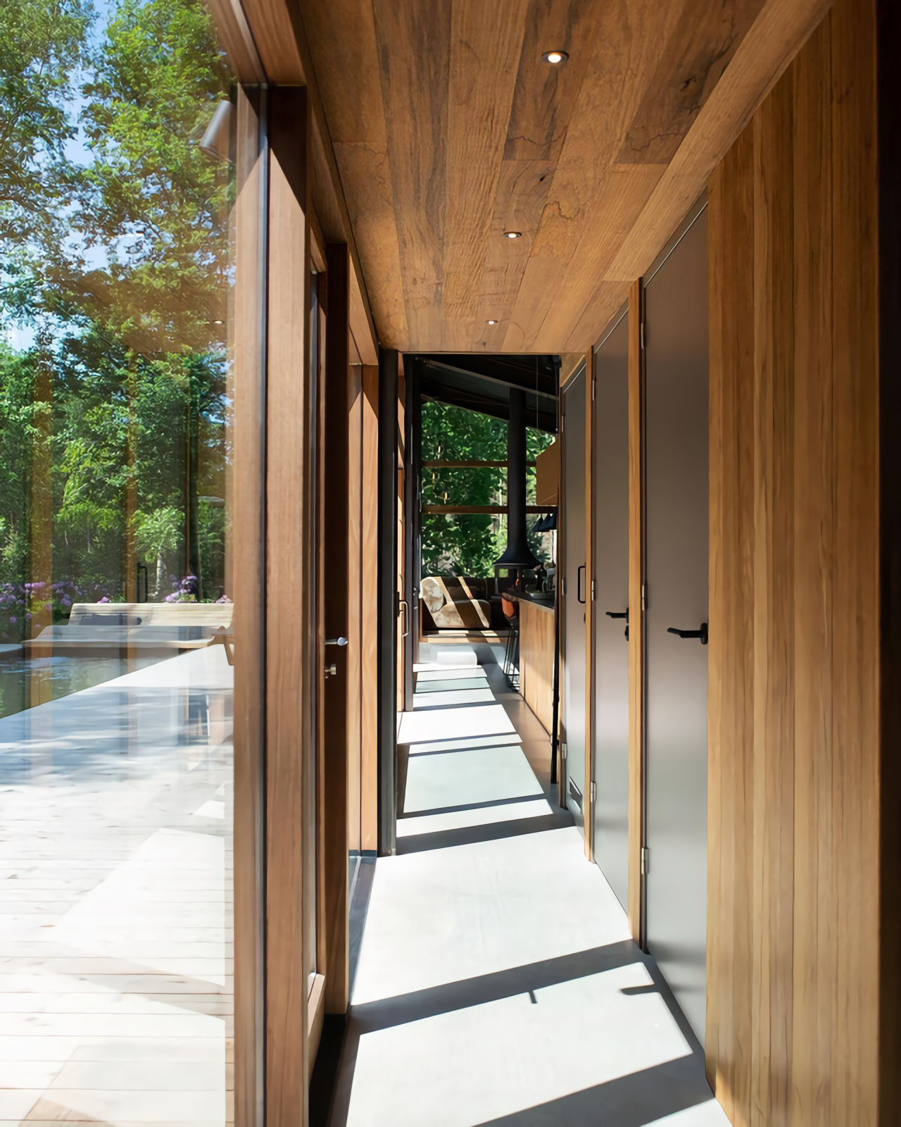 couloir maison en bois