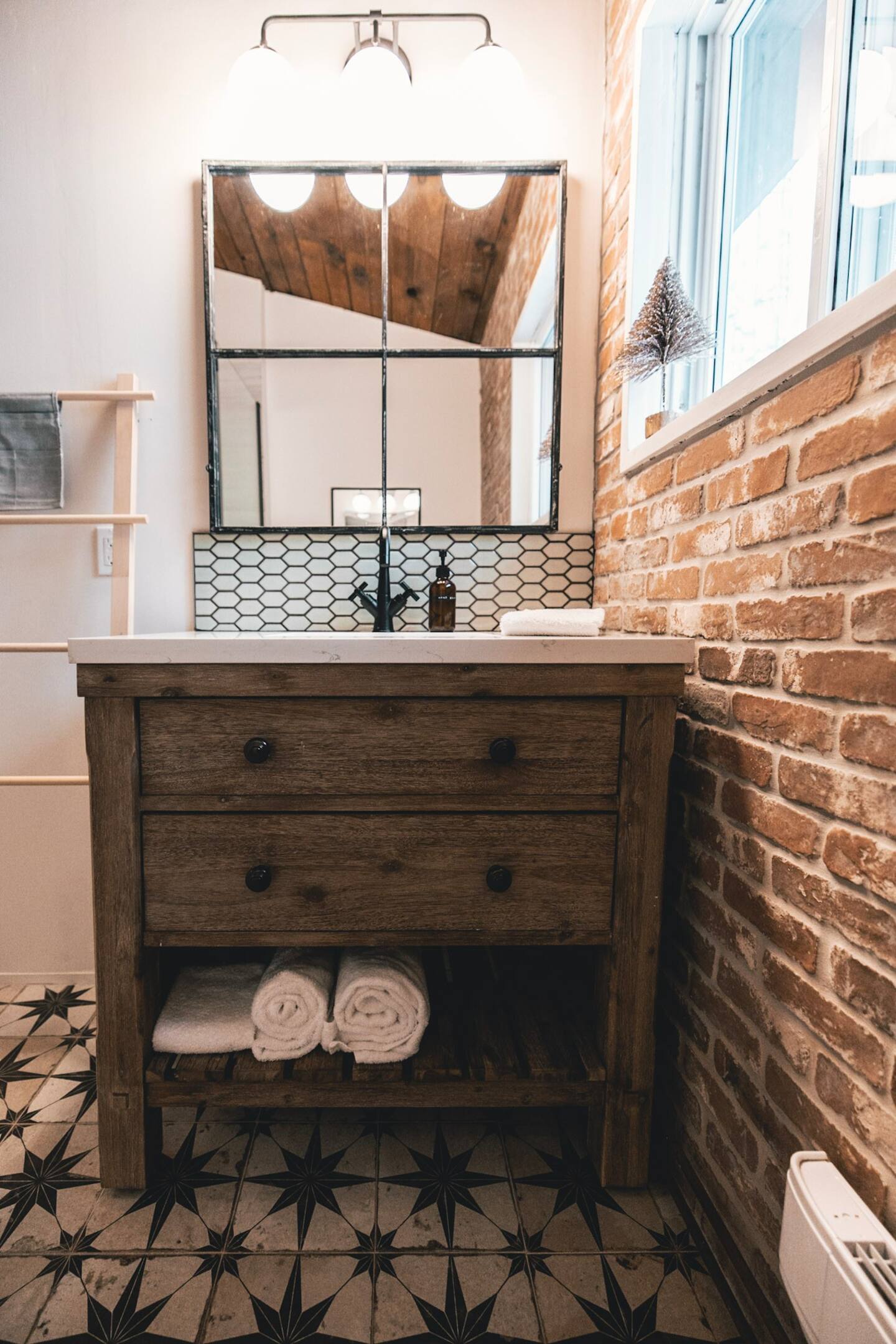 salle de bain vintage carreaux de ciment