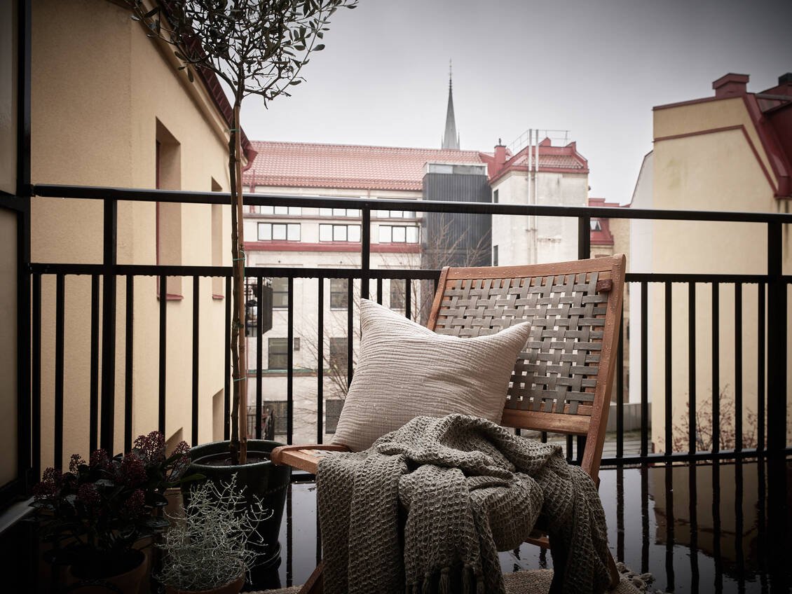 balcon aménagé sur cour