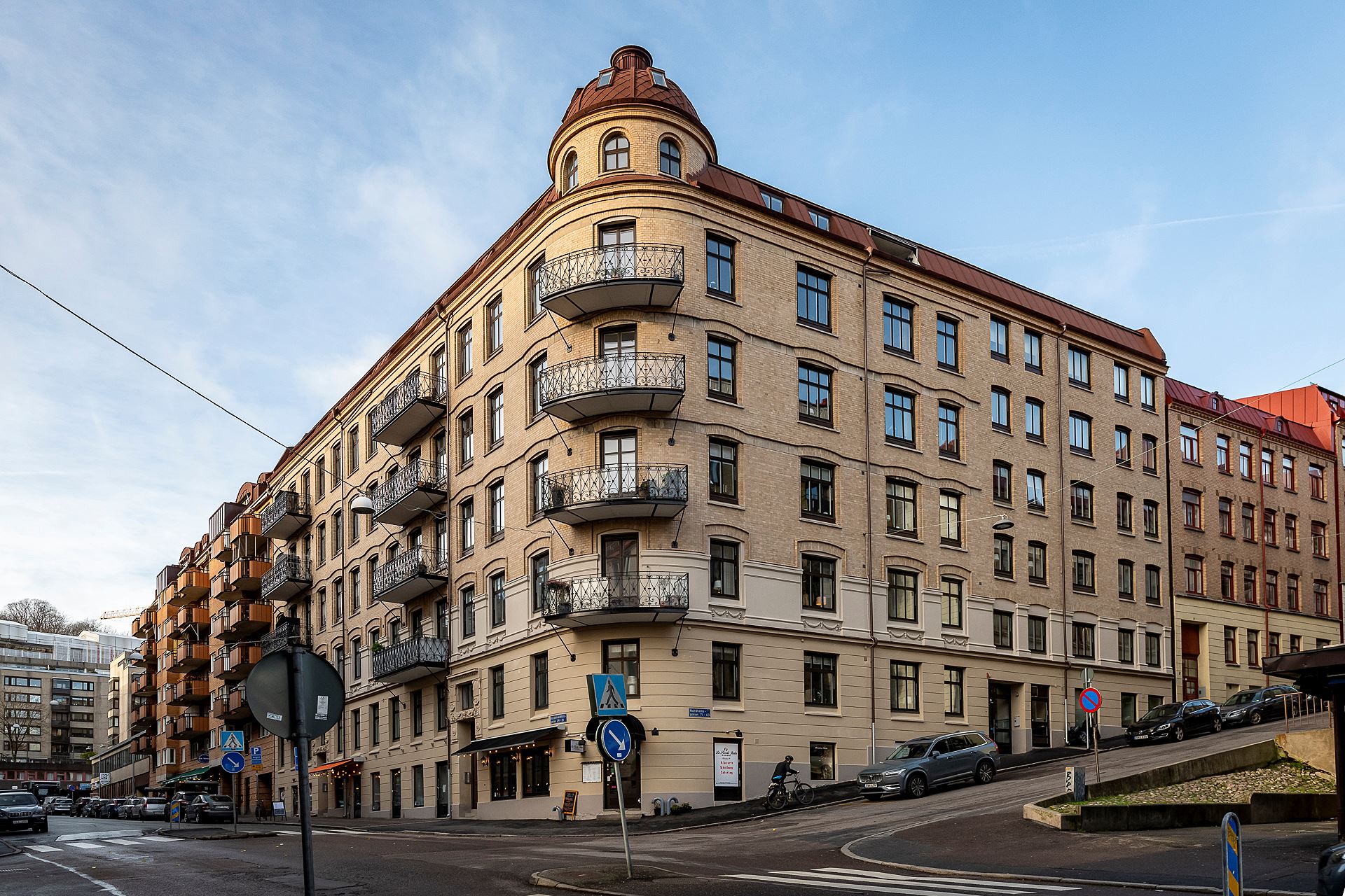 façade immeuble ancien Suède