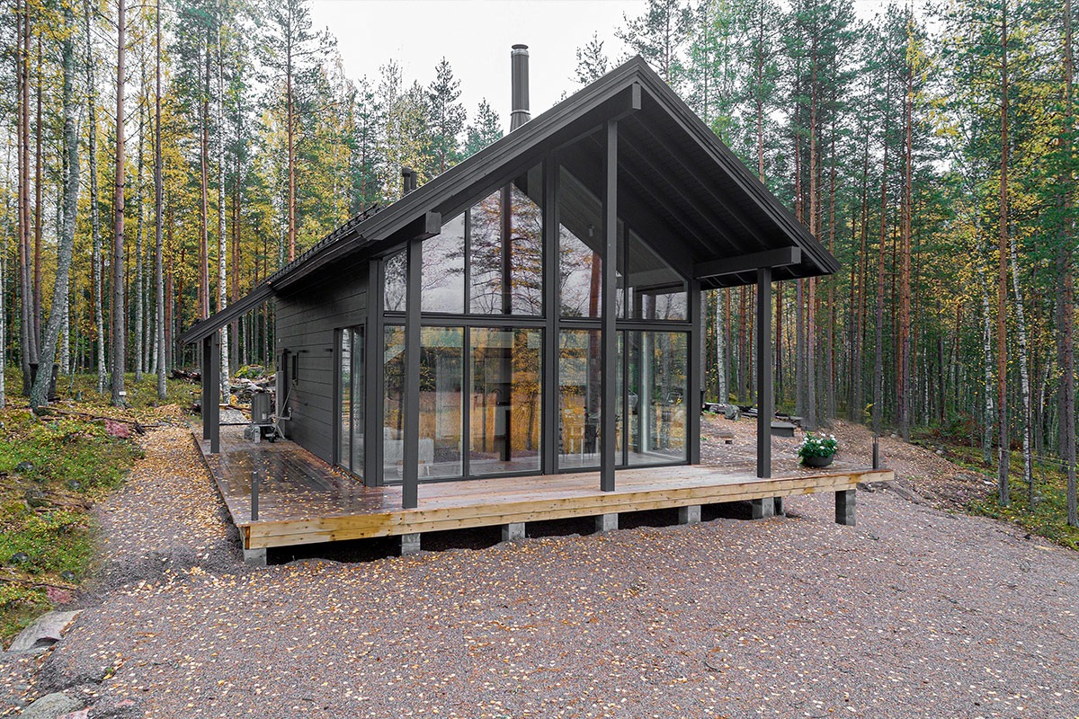 façade maison en bois finlandaise
