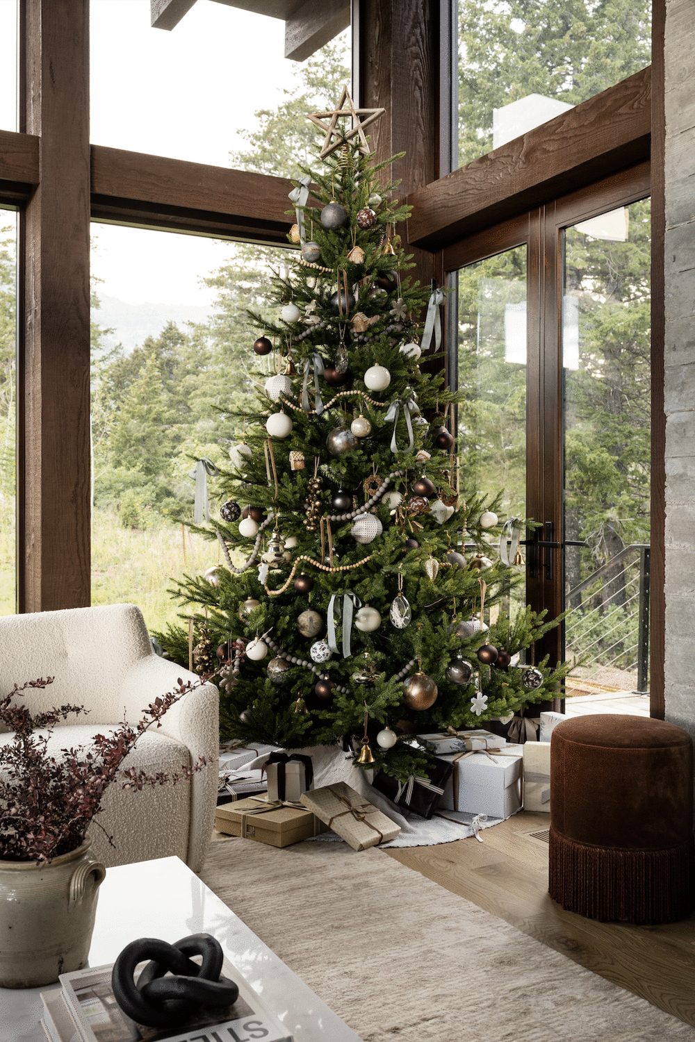 salon décoration naturelle Noël