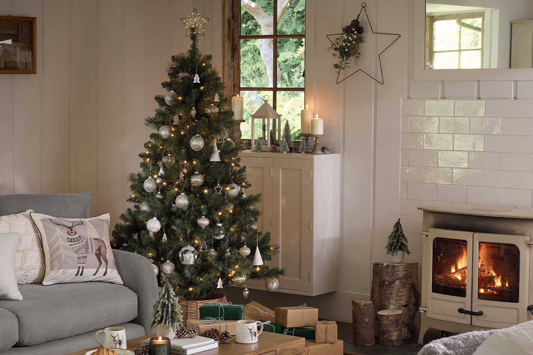 salon décoration Noël classique