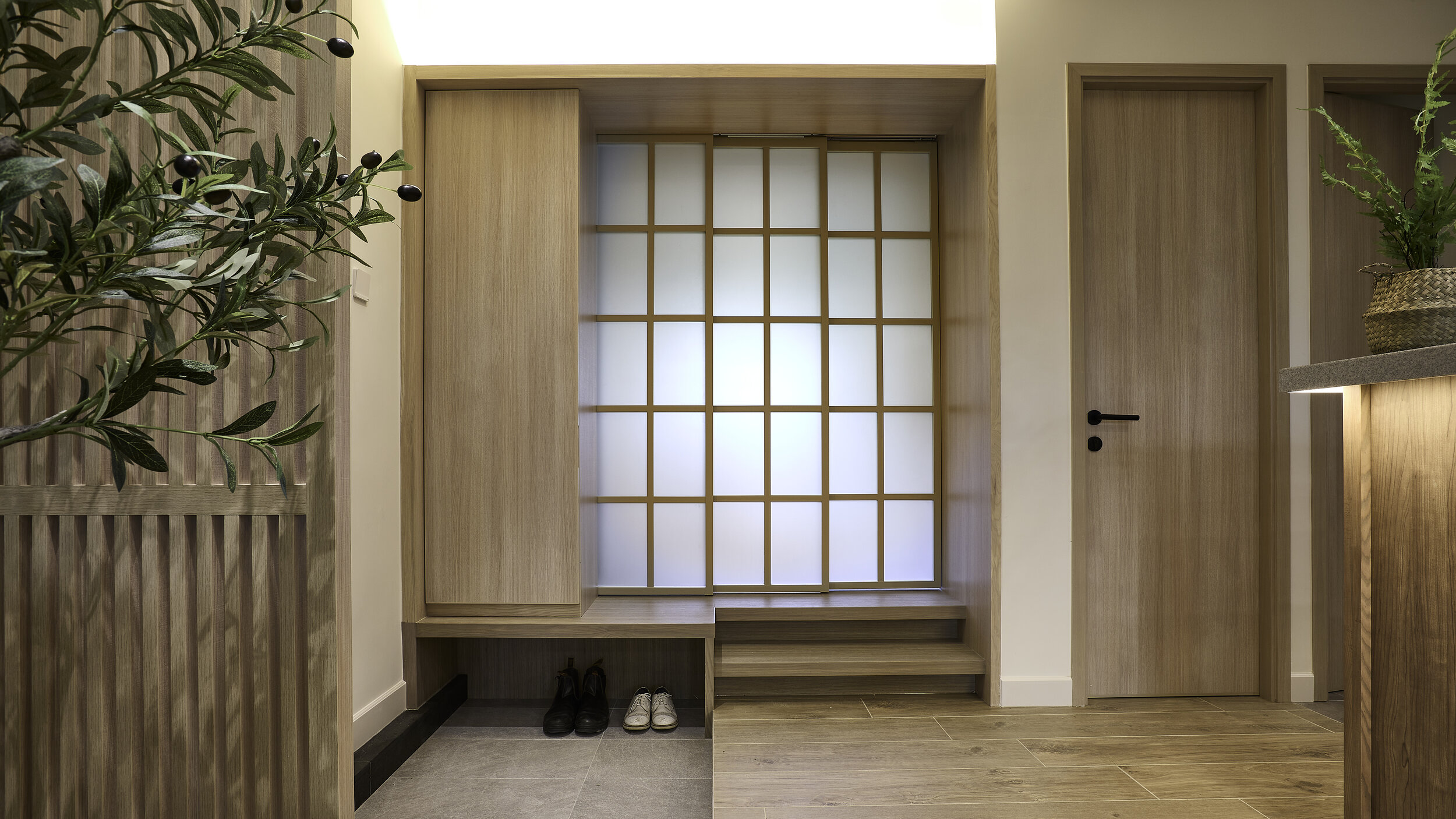 portes coulissantes japonaises papier de riz et bois