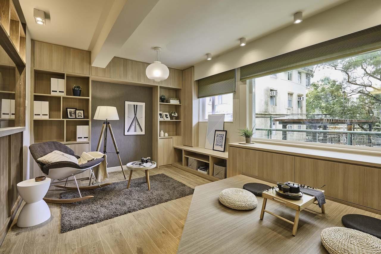 Un appartement à Hong Kong aménagé dans un style japonais design