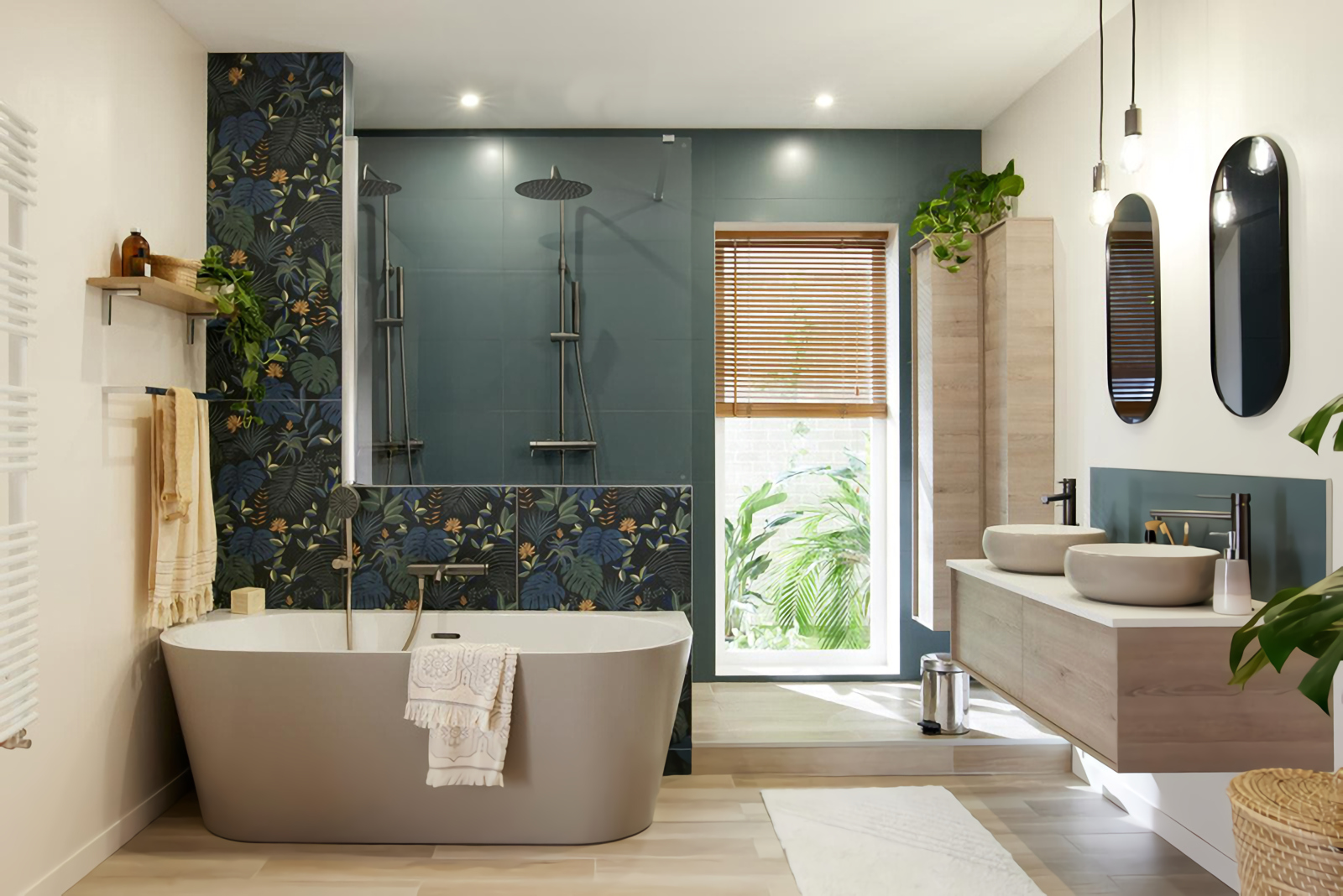 chambre avec salle de bain ouverte