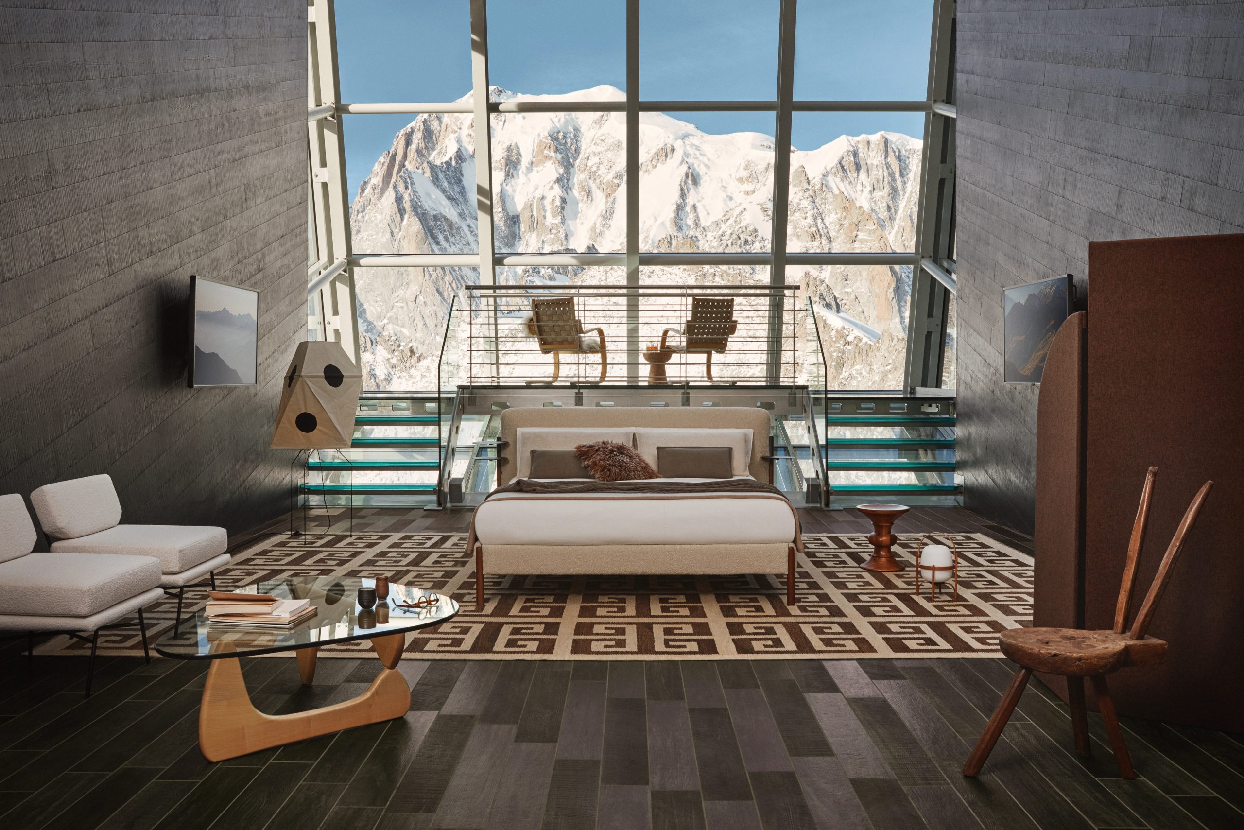 chambre decoration design vue Mont-Blanc