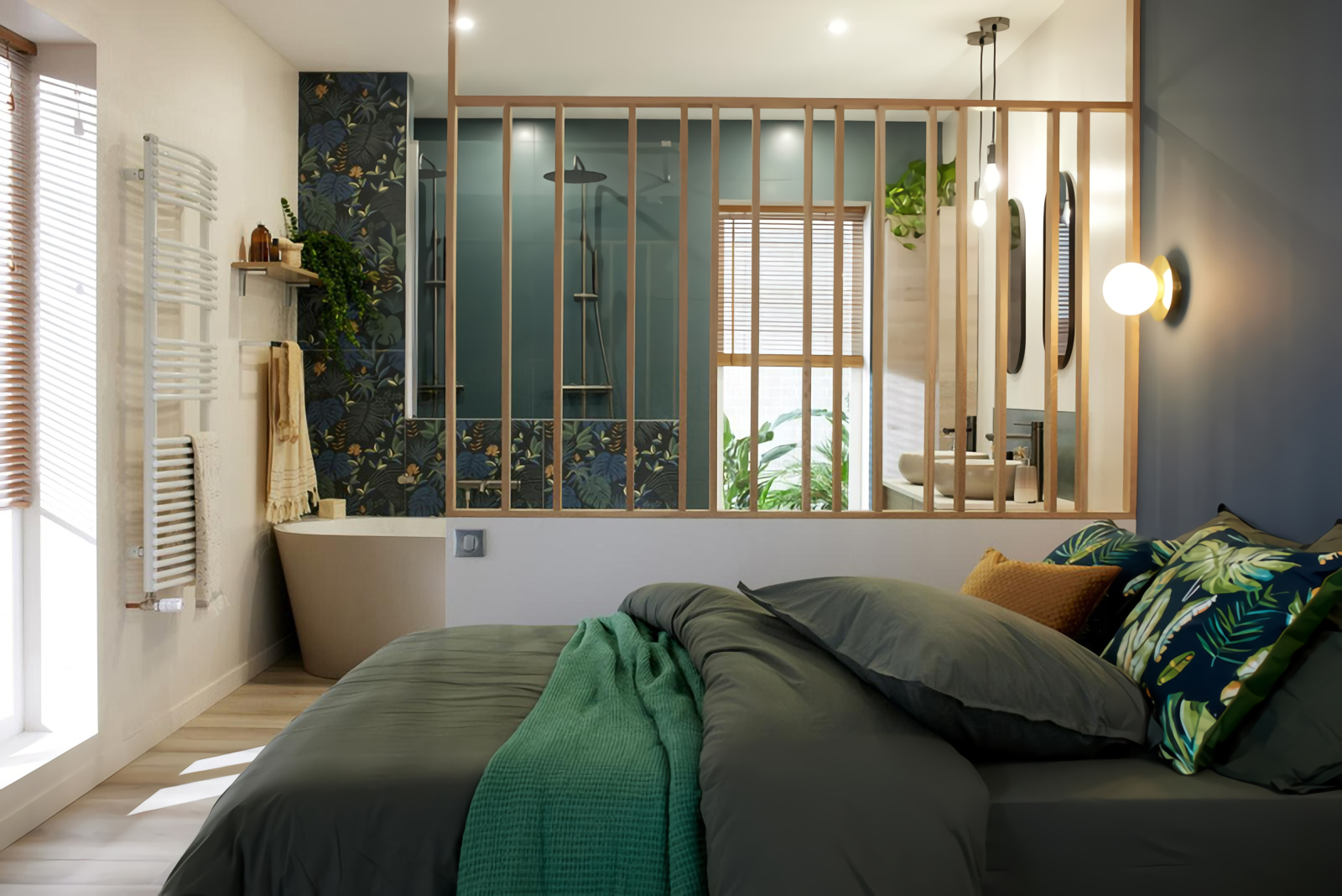 chambre verte tendances décoration et design 2022