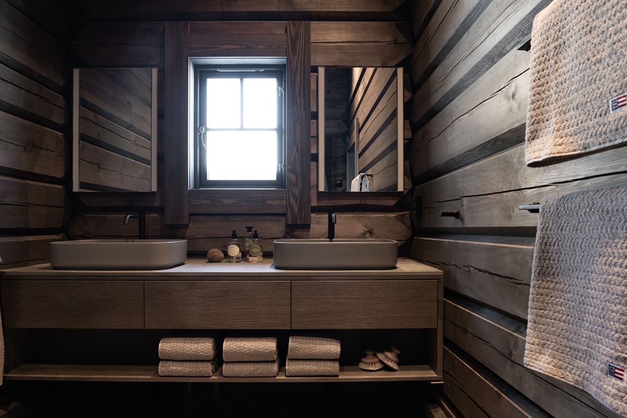salle de bain design maison en bois contemporaine