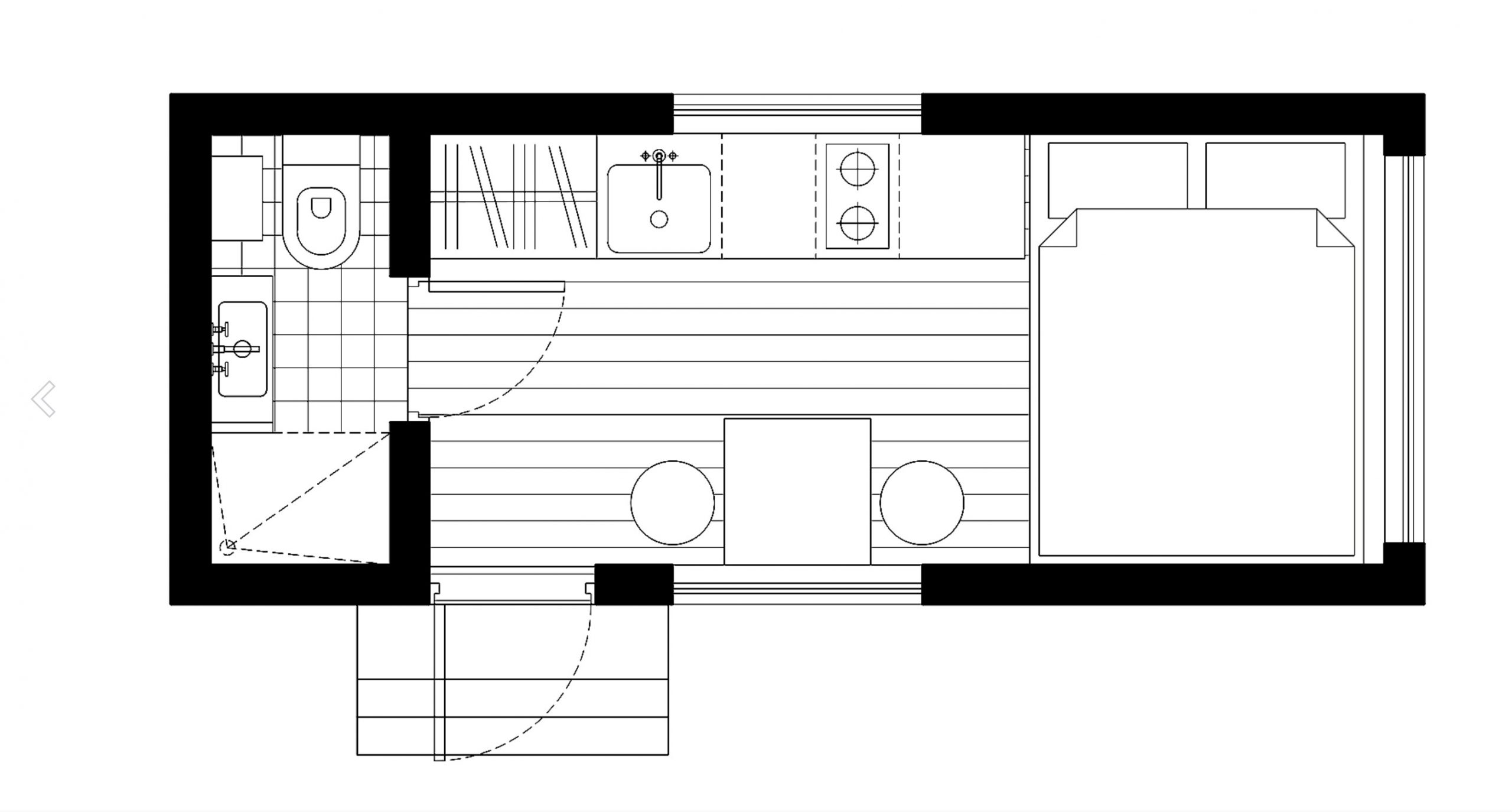 plan mini maison en bois 11m2