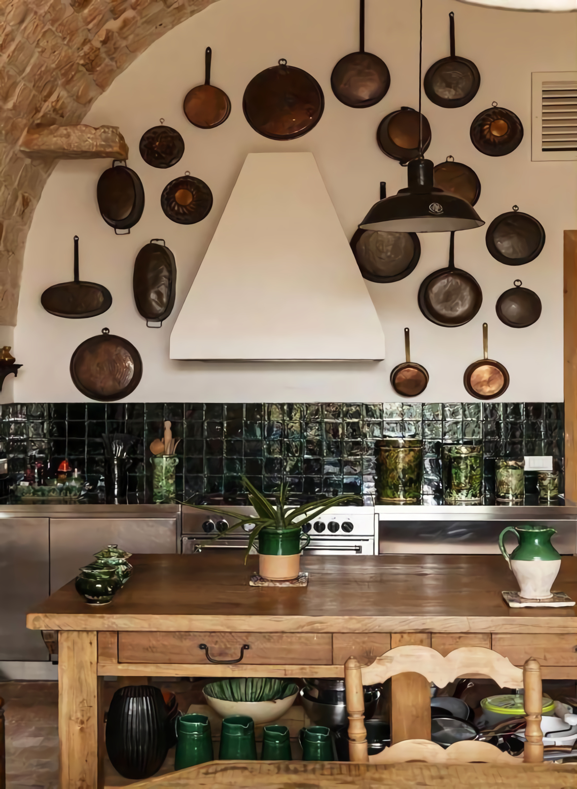 cuisine décoration rustique chic Casa Olivetta