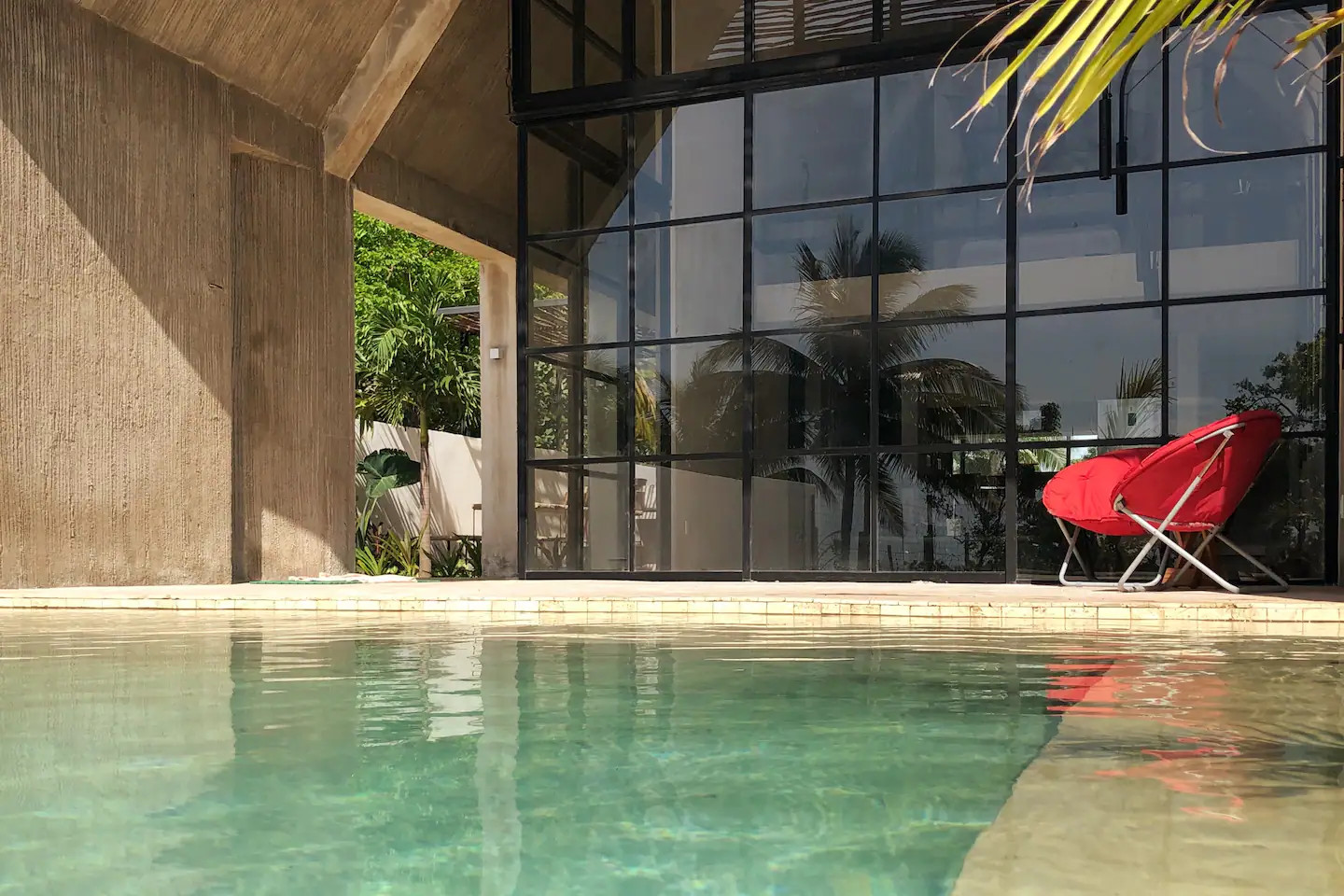 terrasse maison architecte avec piscine Mexique