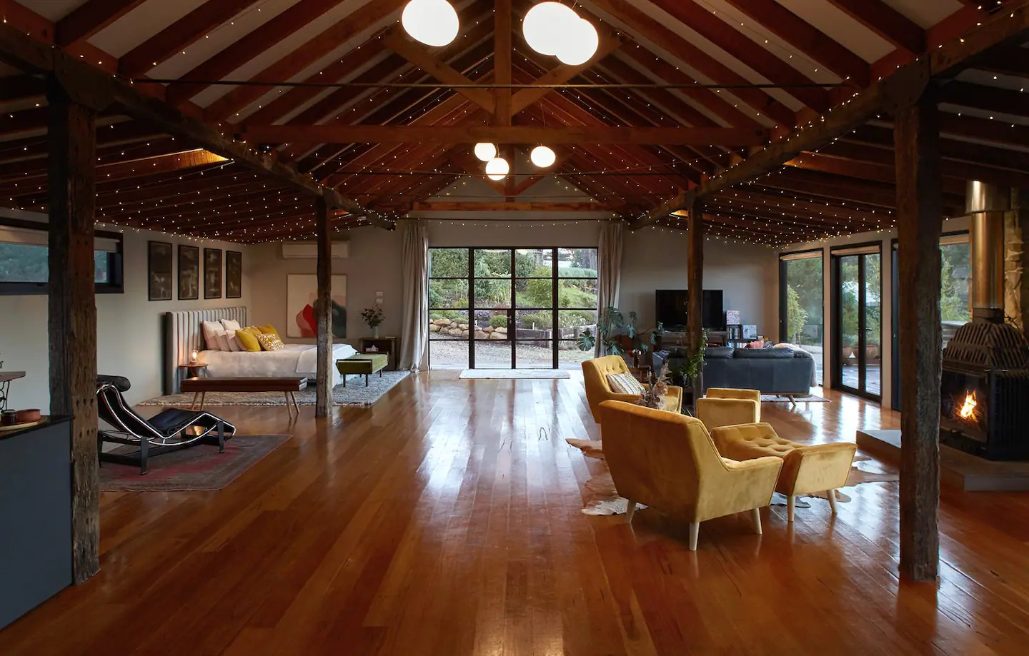 salon maison en bois rénovée Australie