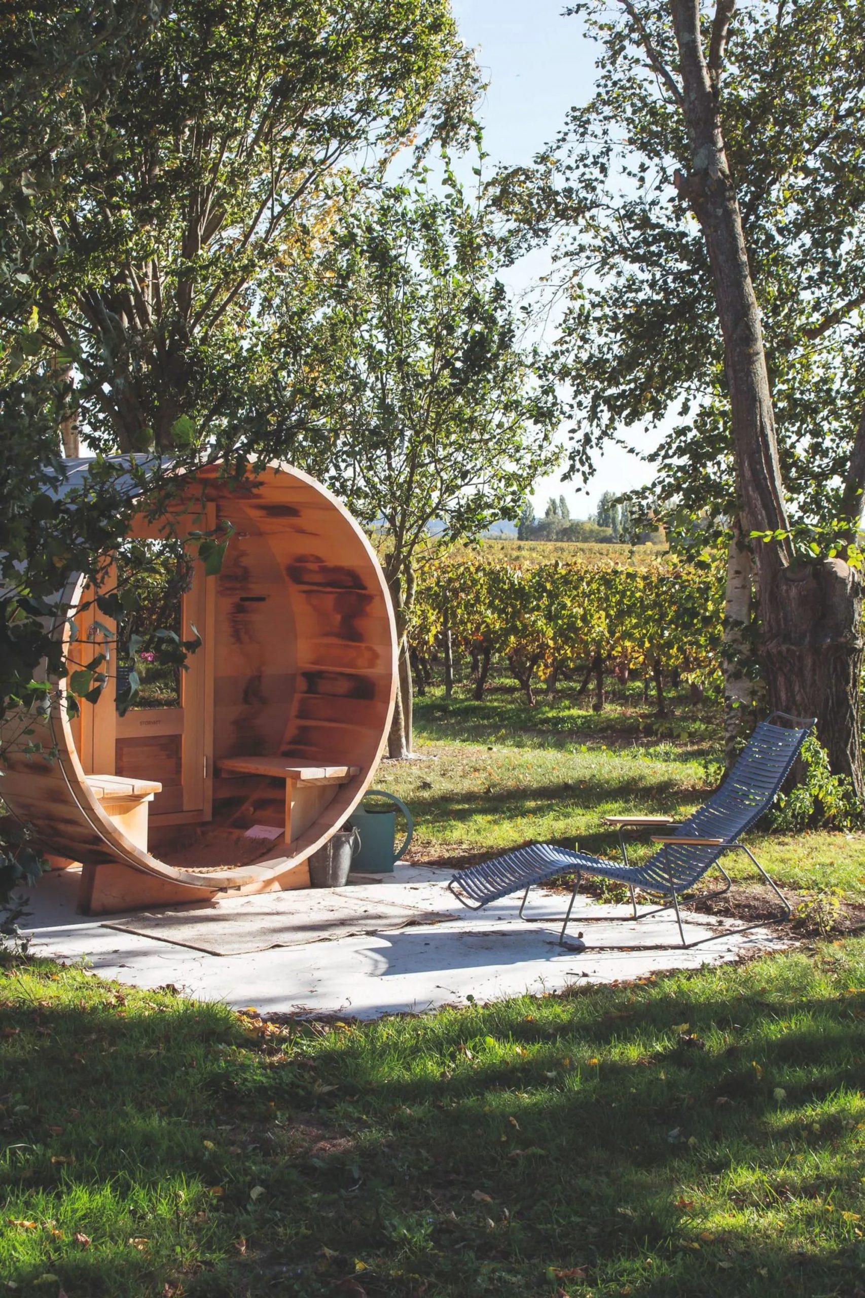 sauna dans jardin