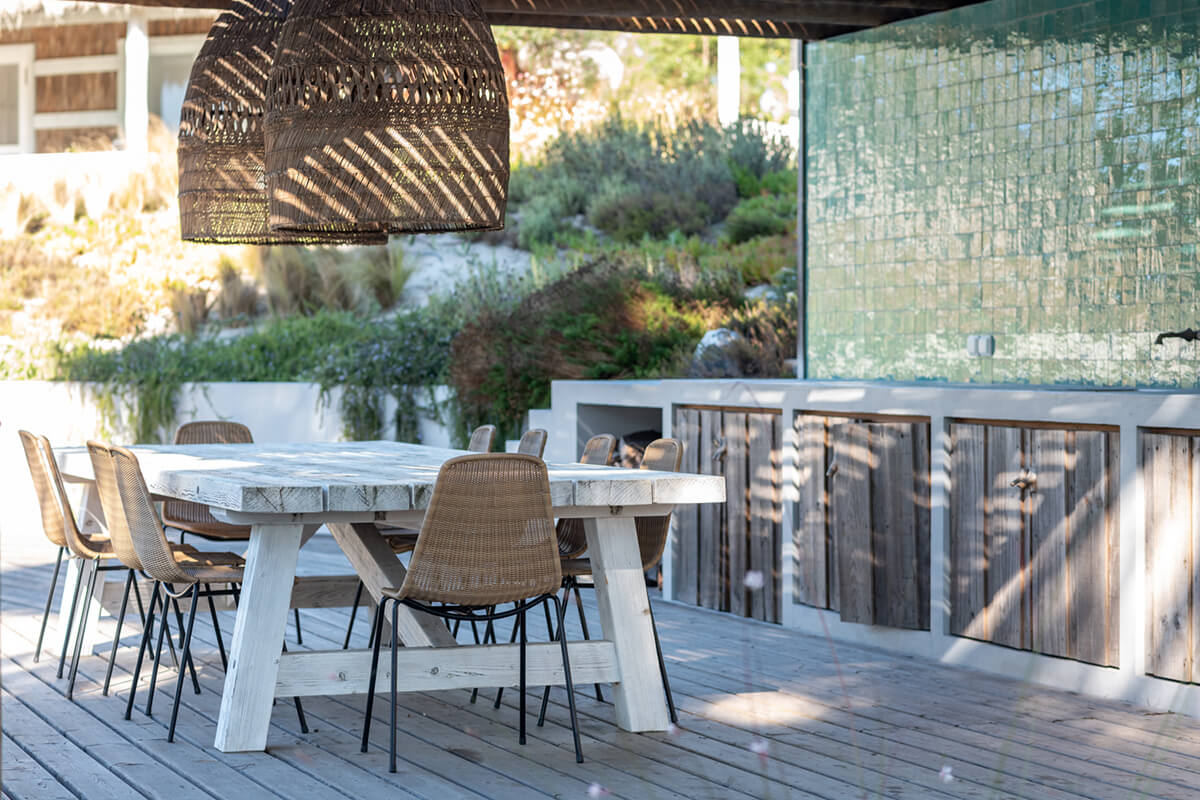terrasse avec cuisine d'été