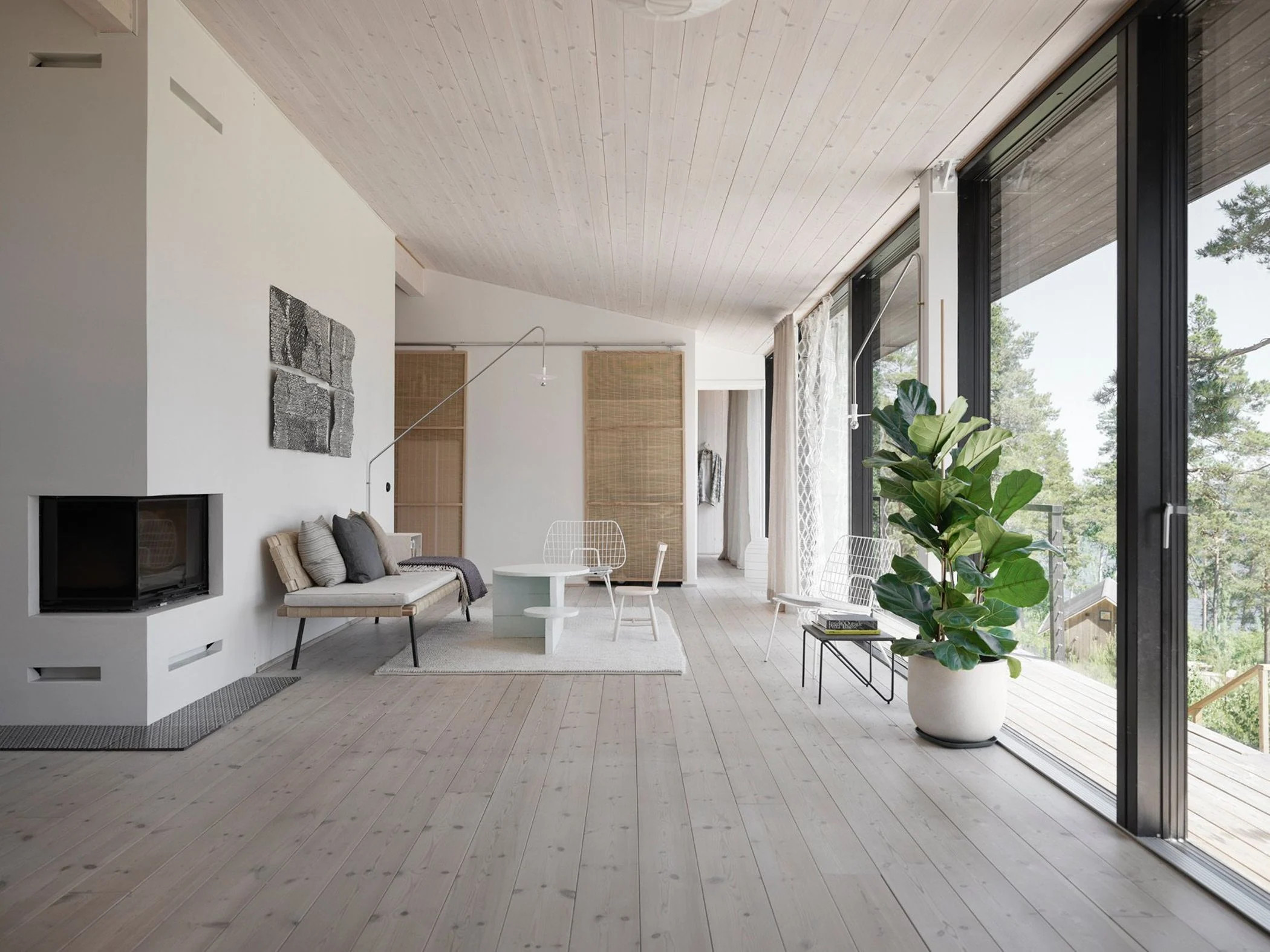 salon design maison en bois