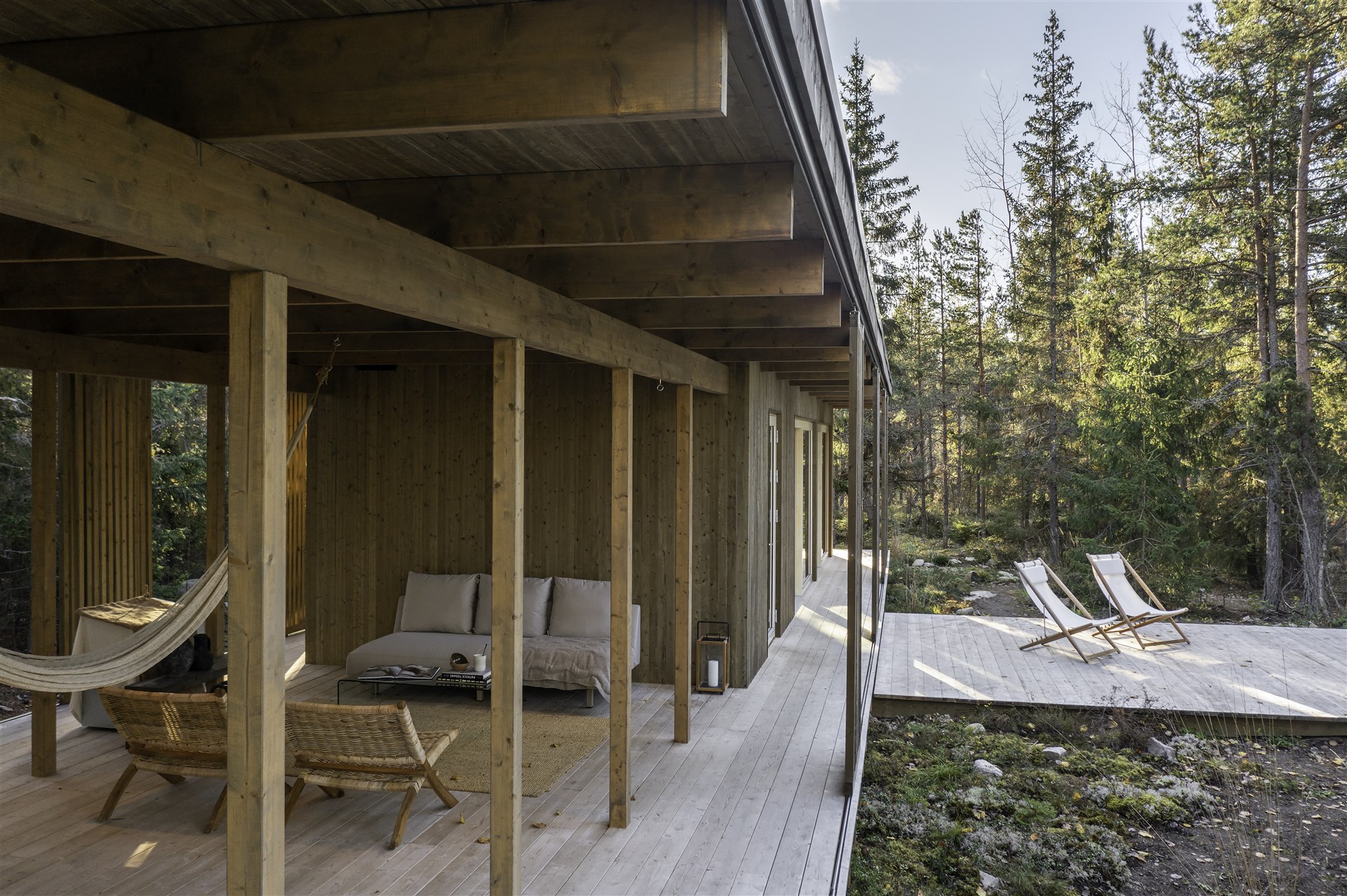 terrasse couverte maison en bois