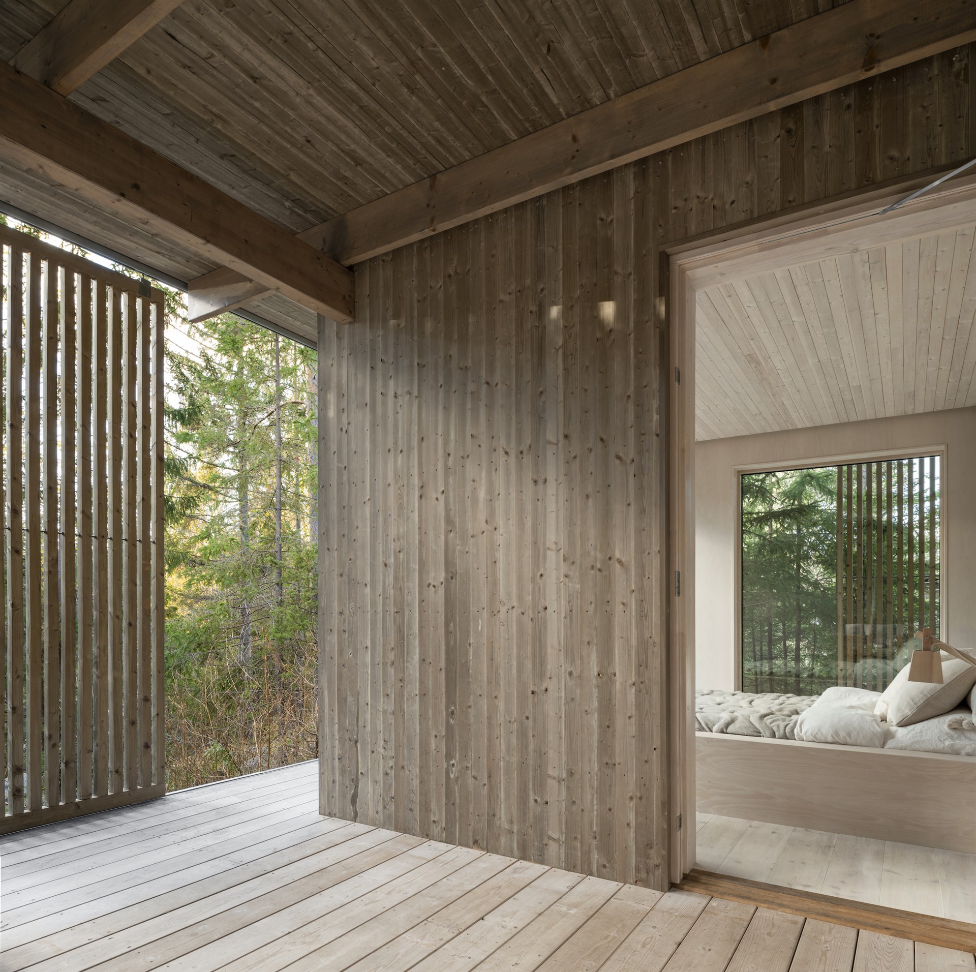 terrasse couverte maison en bois