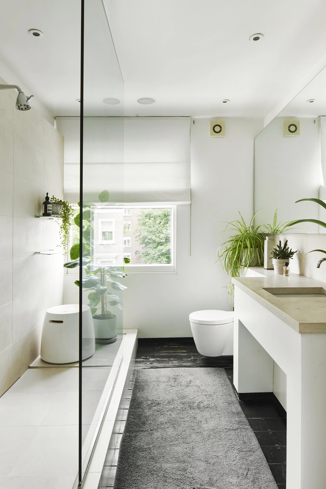 salle de bain blanche décoration design