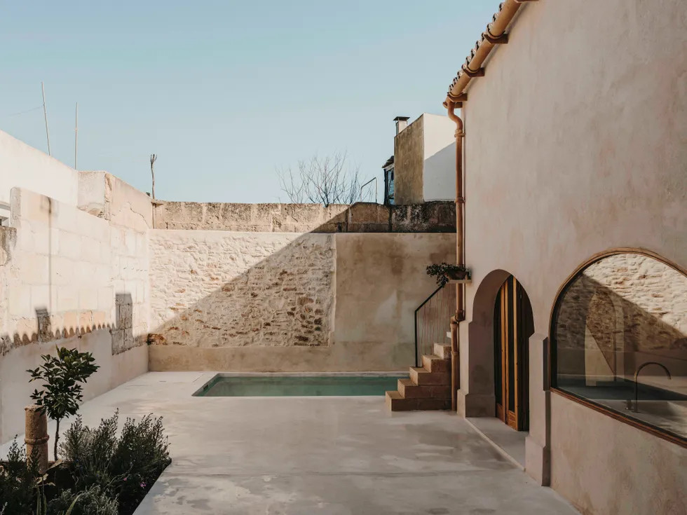 terrasse avec piscine maison Majorque