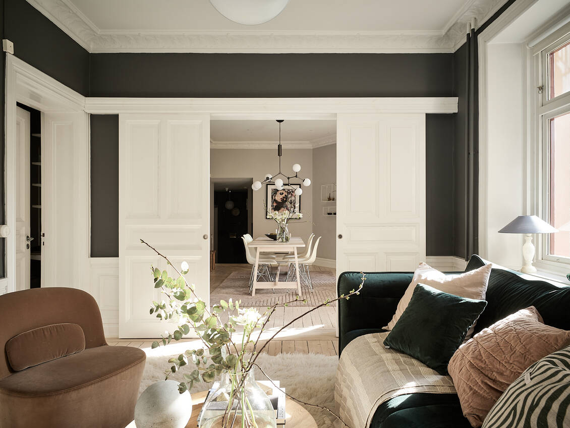 salon appartement suédois décoration contemporaine
