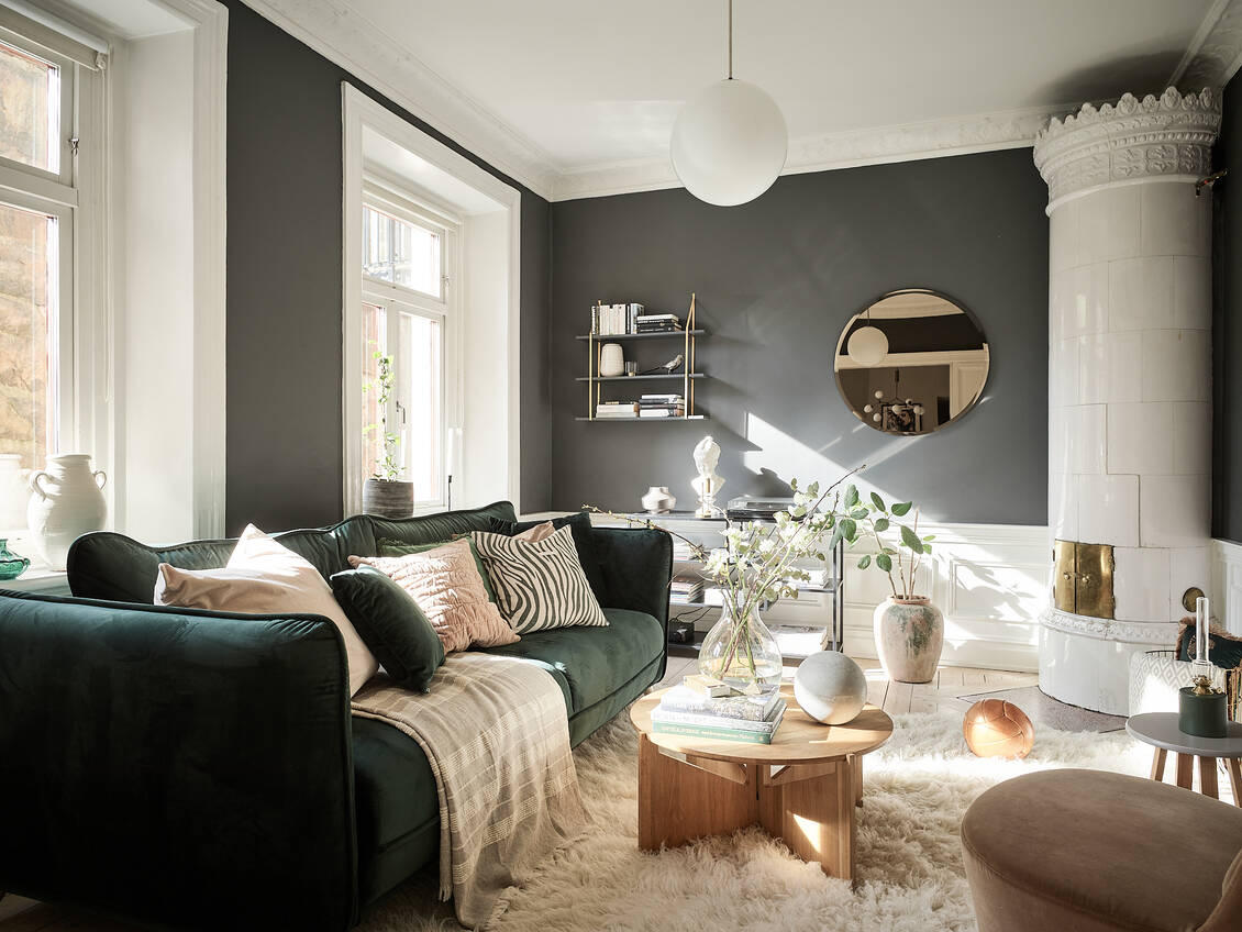 salon appartement suédois décoration contemporaine