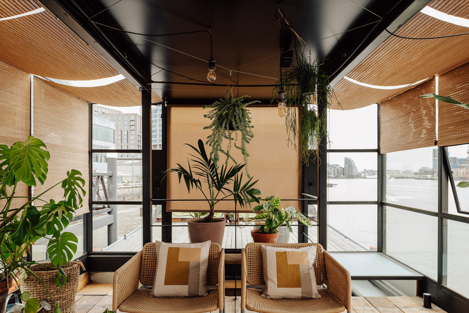 salon décoration design et plantes