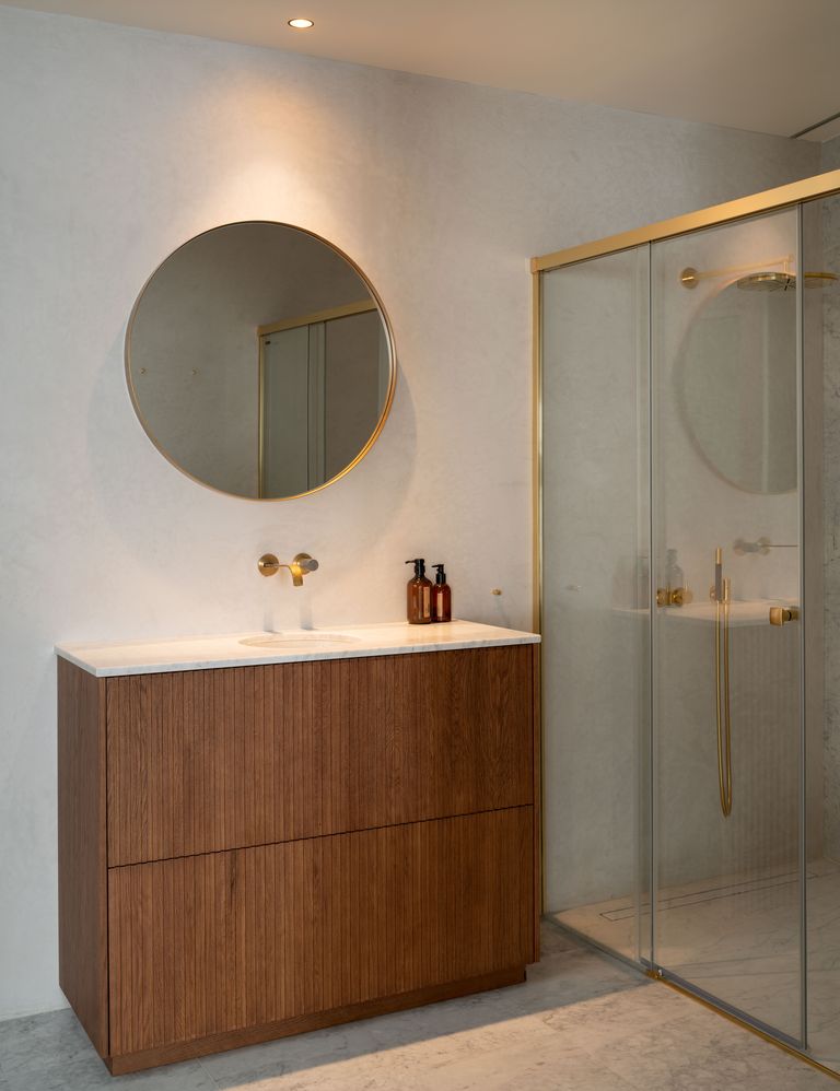 salle de bain design appartement rénové