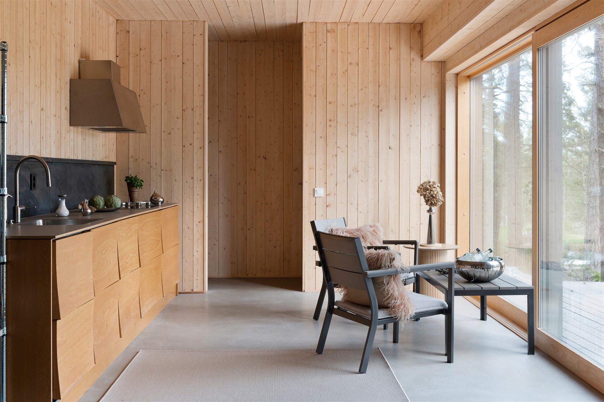 cuisine maison en bois décoration design