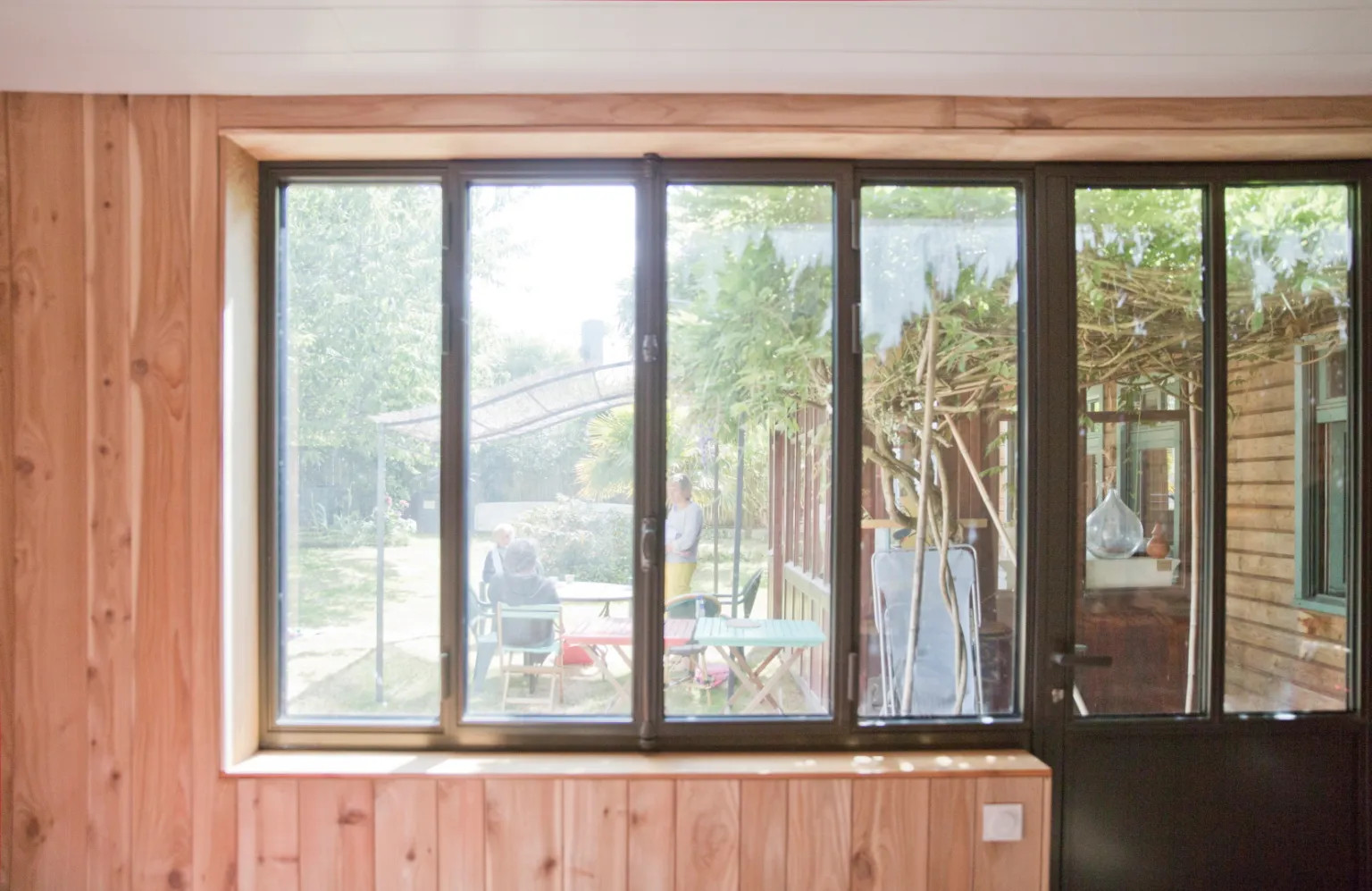 extension bois avec verrière atelier maison en bois