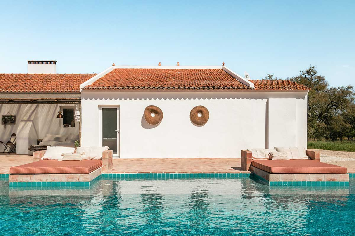 façade maison de vacances Comporta avec piscine
