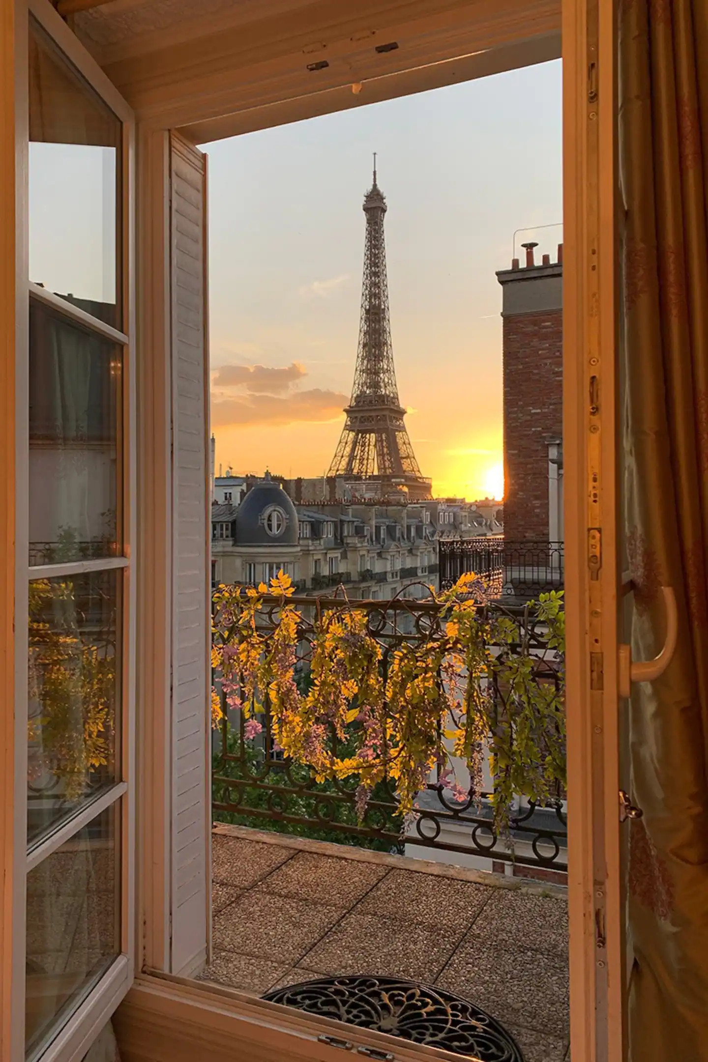 terrasse appartement Paris vue sur la Tour Eiffel