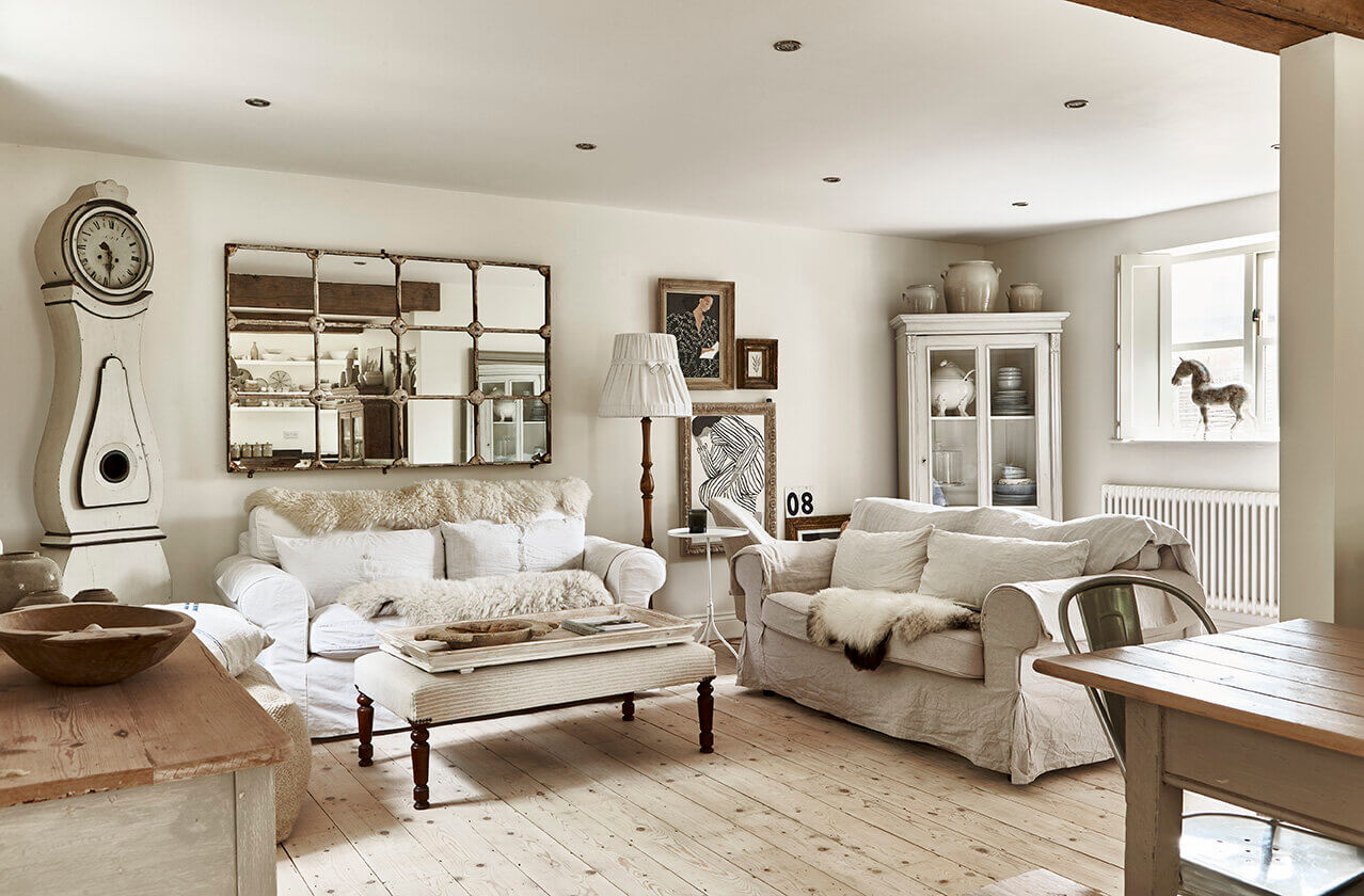 Brown rustic decor living room